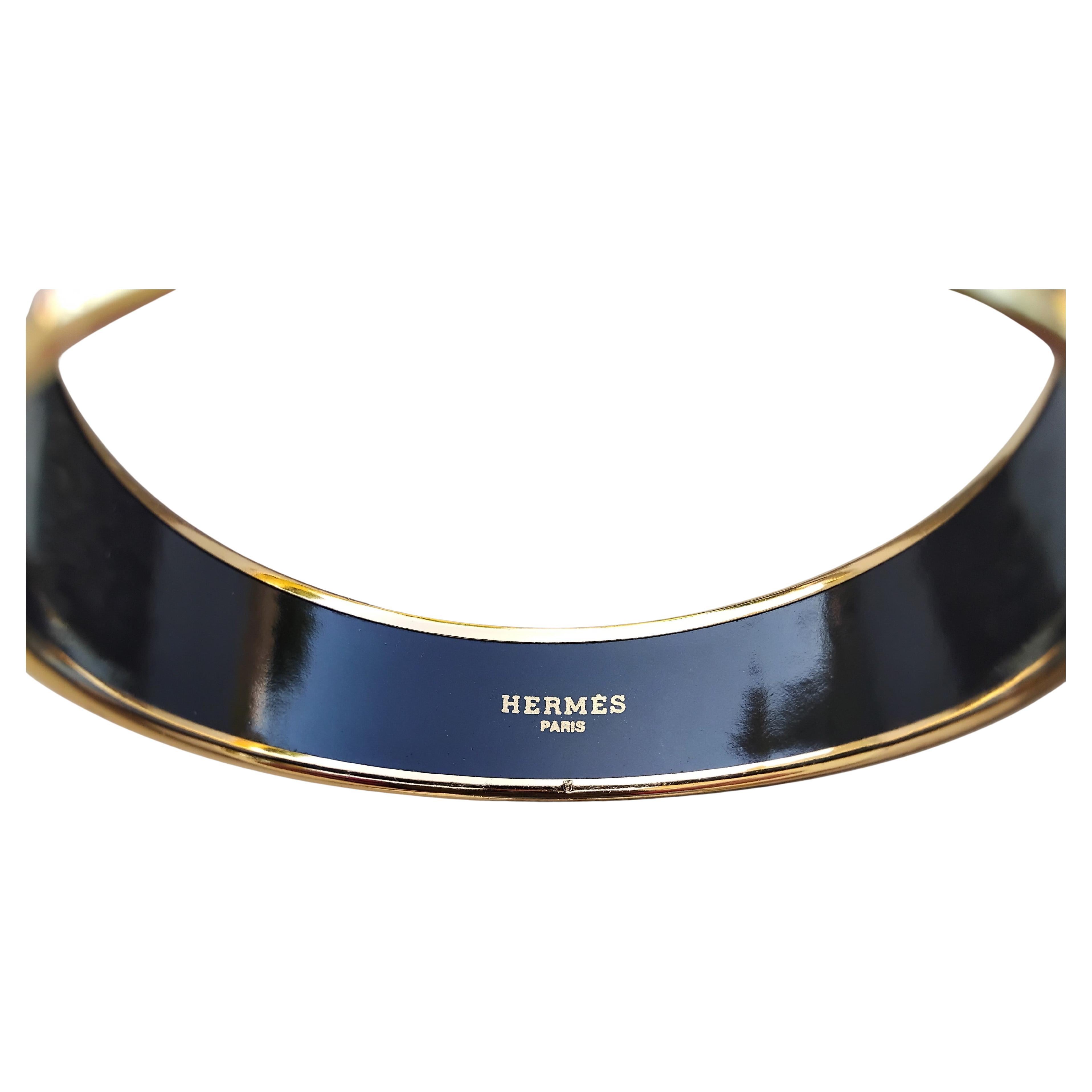 Hermès Greyhound Enamel Bracelet Gold Hdw 65 Levrier Dogs For Sale 7