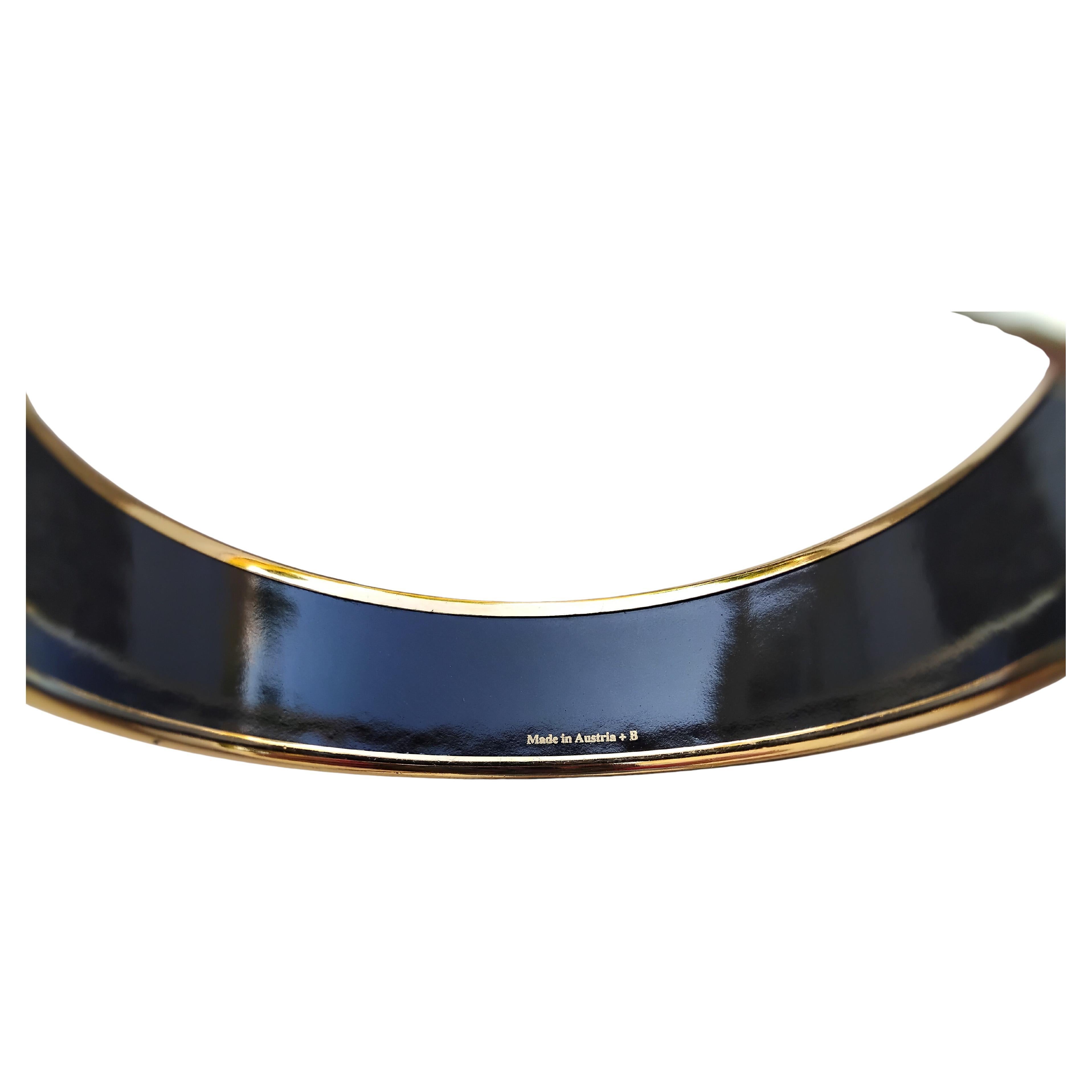 Hermès Greyhound Enamel Bracelet Gold Hdw 65 Levrier Dogs For Sale 6