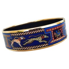 Hermès Greyhound Enamel Bracelet Gold Hdw 65 Levrier Dogs