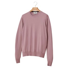 Hermès Greyish Pink Wool Detail H Crewneck Sweater