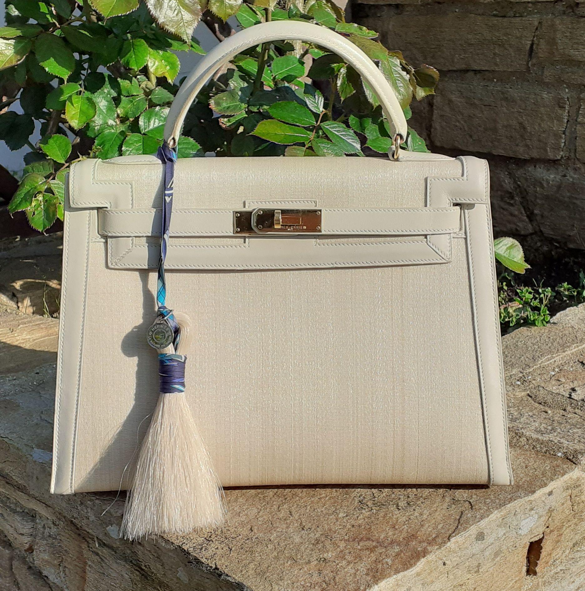 Hermès Grigri Bag Charm Horse Hair Crinoline and Silk Rare 7