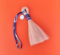 Hermès Grigri Bag Charm Horse Hair Crinoline and Silk Rare