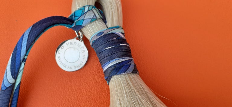 Hermès Grigri Bag Charm Horse Hair Crinoline and Silk Rare  In Good Condition For Sale In ., FR