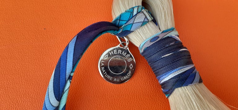 Women's Hermès Grigri Bag Charm Horse Hair Crinoline and Silk Rare  For Sale