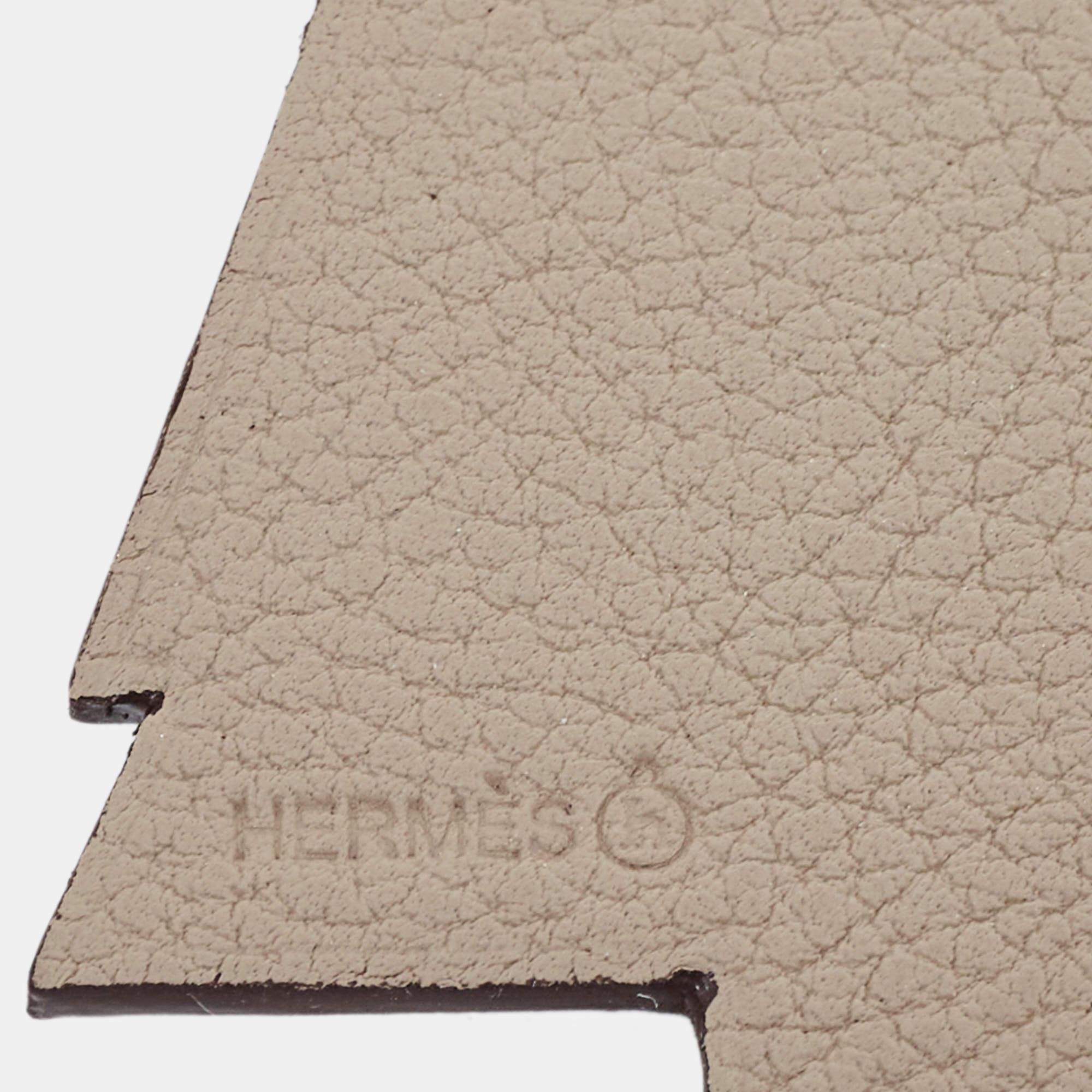 Women's Hermès Gris Asphalt/Malachite Epsom Leather Bag Charm For Sale