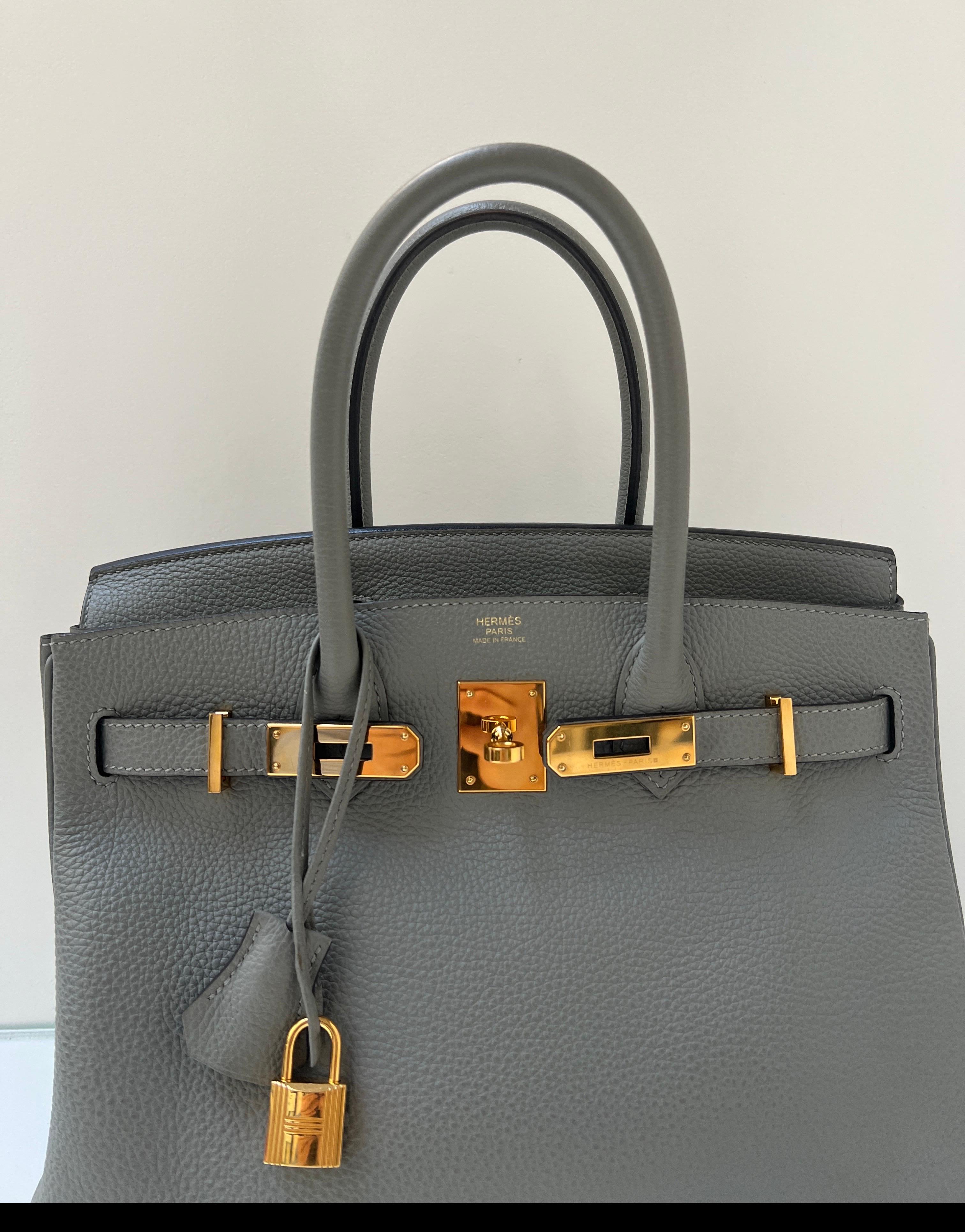 Hermes Gris Birkin 30 Bag 10