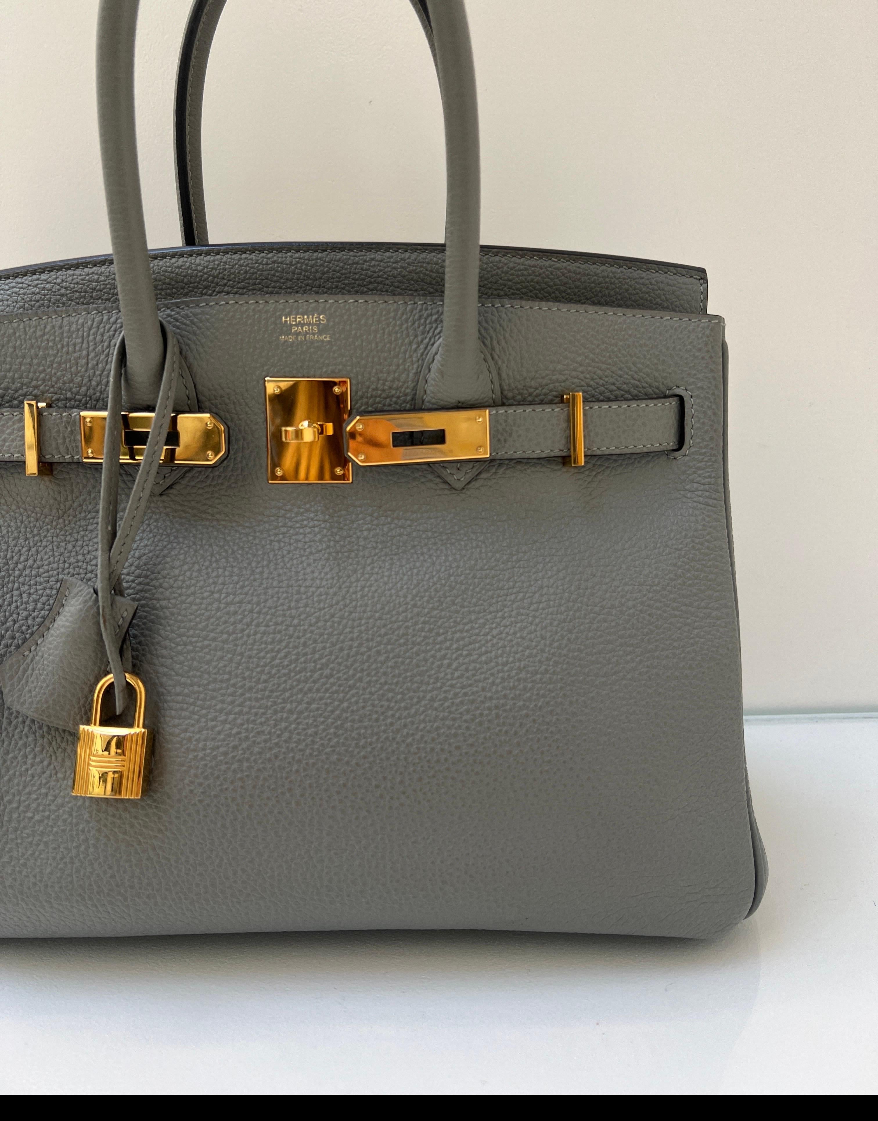 Hermes Gris Birkin 30 Bag 11