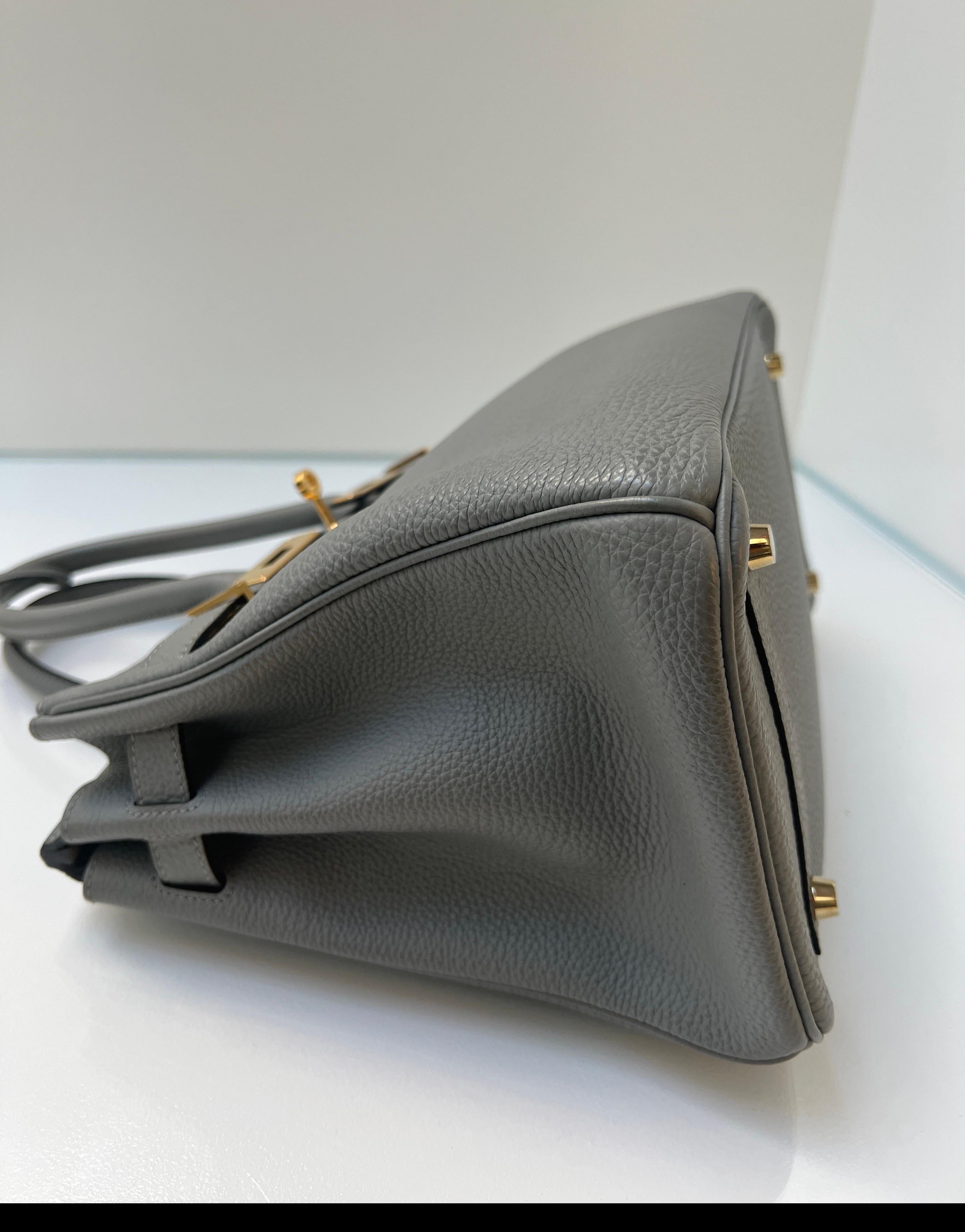 Hermes Gris Birkin 30 Bag 14