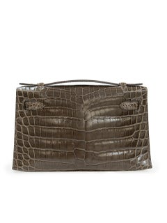 Hermes Gris Elephant Kelly Pochette
