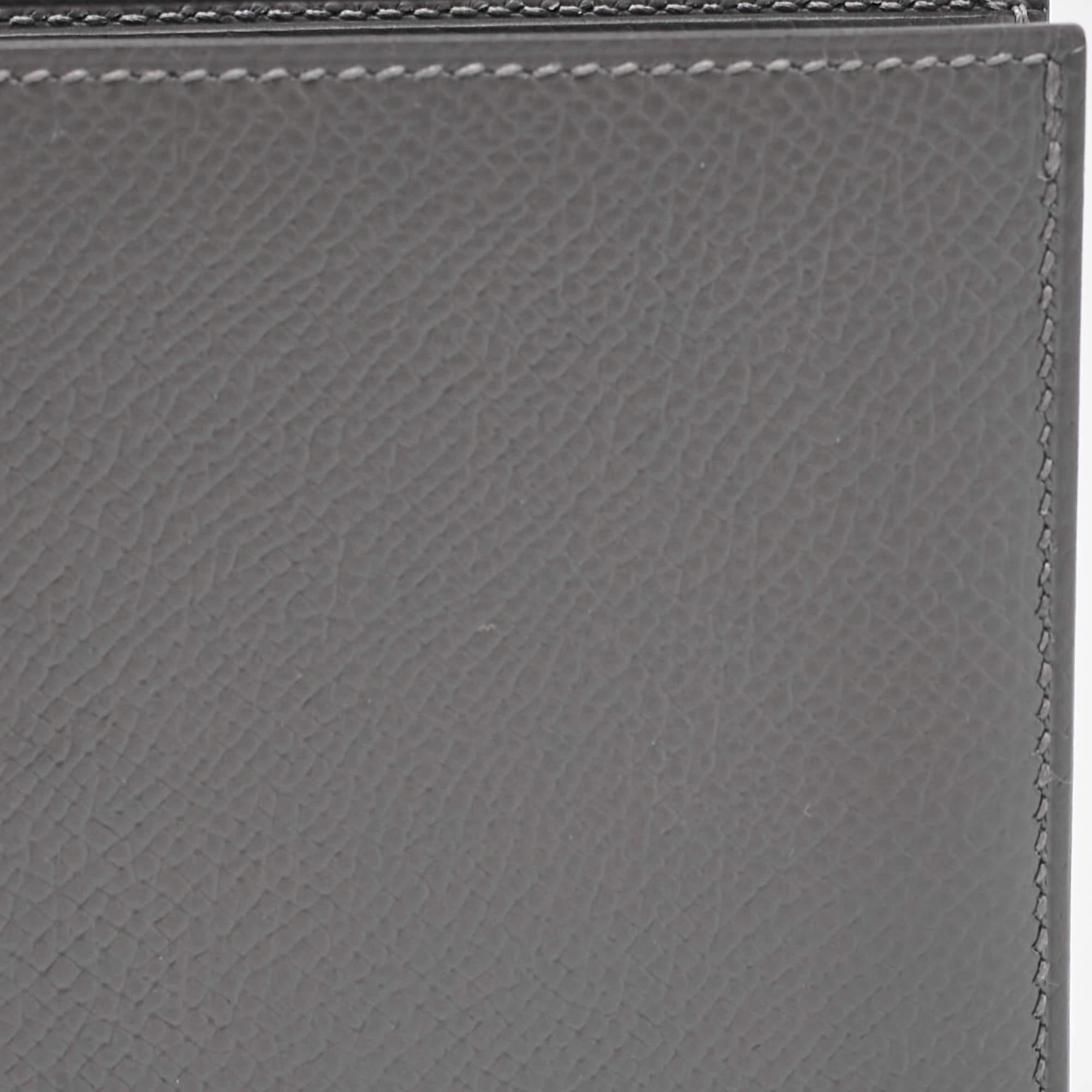 Hermes Gris Epsom Leather MC² Copernic Wallet For Sale 1