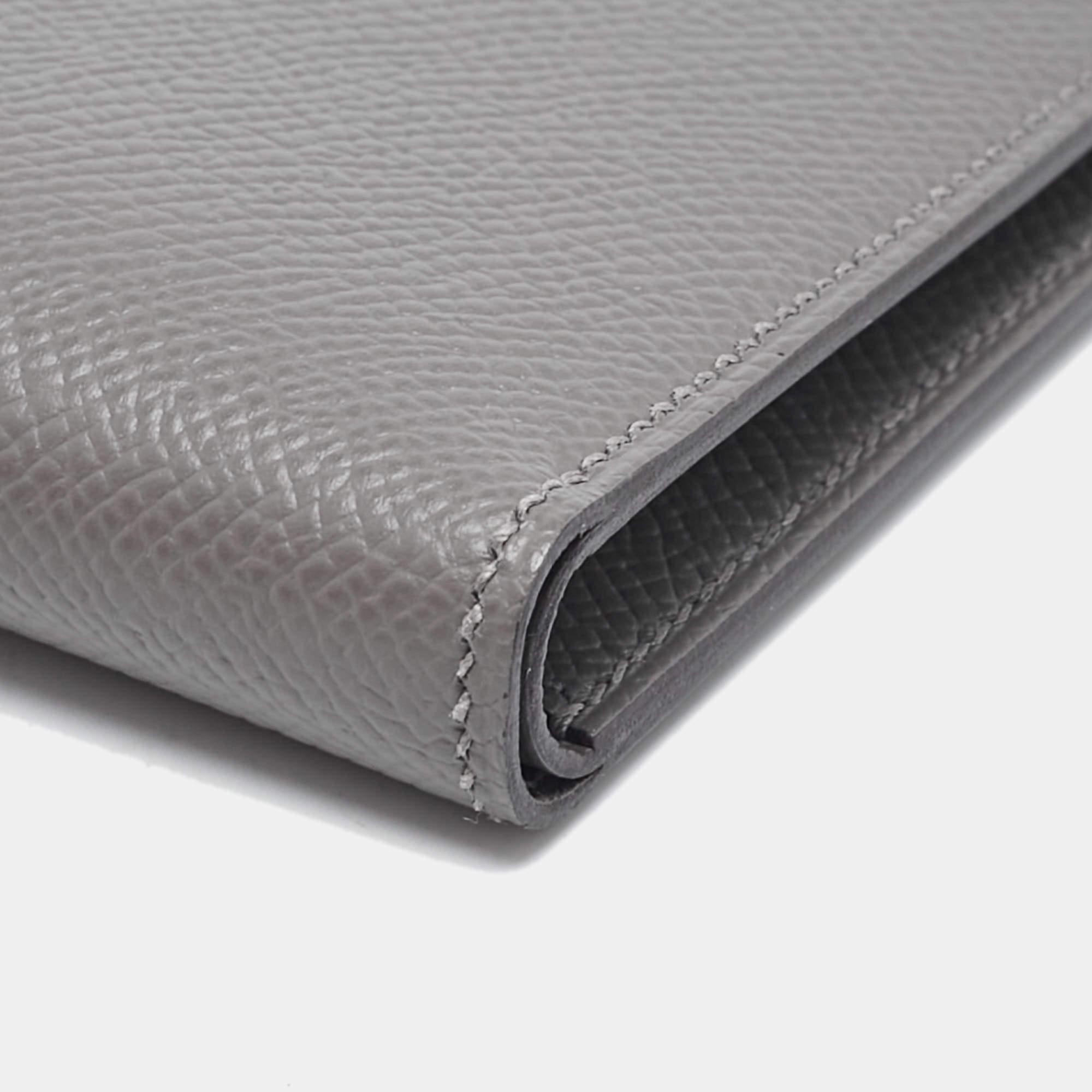 Hermes Gris Epsom Leather MC² Copernic Wallet For Sale 3