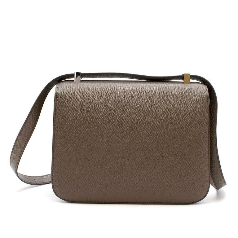 Hermes Gris Etain Gray Epsom Grey Constance Mini 18 19 bag Handbag – MAISON  de LUXE