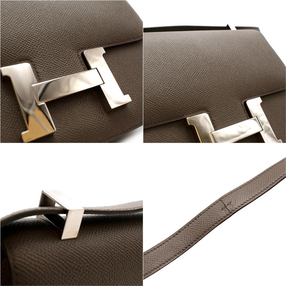 Hermes Gris Etain Epsom Leather Constance 24 PHW In Excellent Condition In London, GB