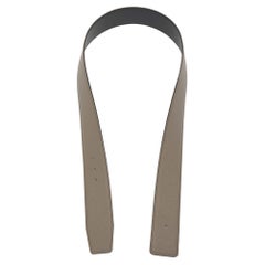 Hermes Gris Etain/Noir Epsom And Chamonix Reversible Belt Strap 85 CM