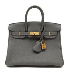 Hermès Birkin 25 Gris Meyer Togo Leather Gold Hardware