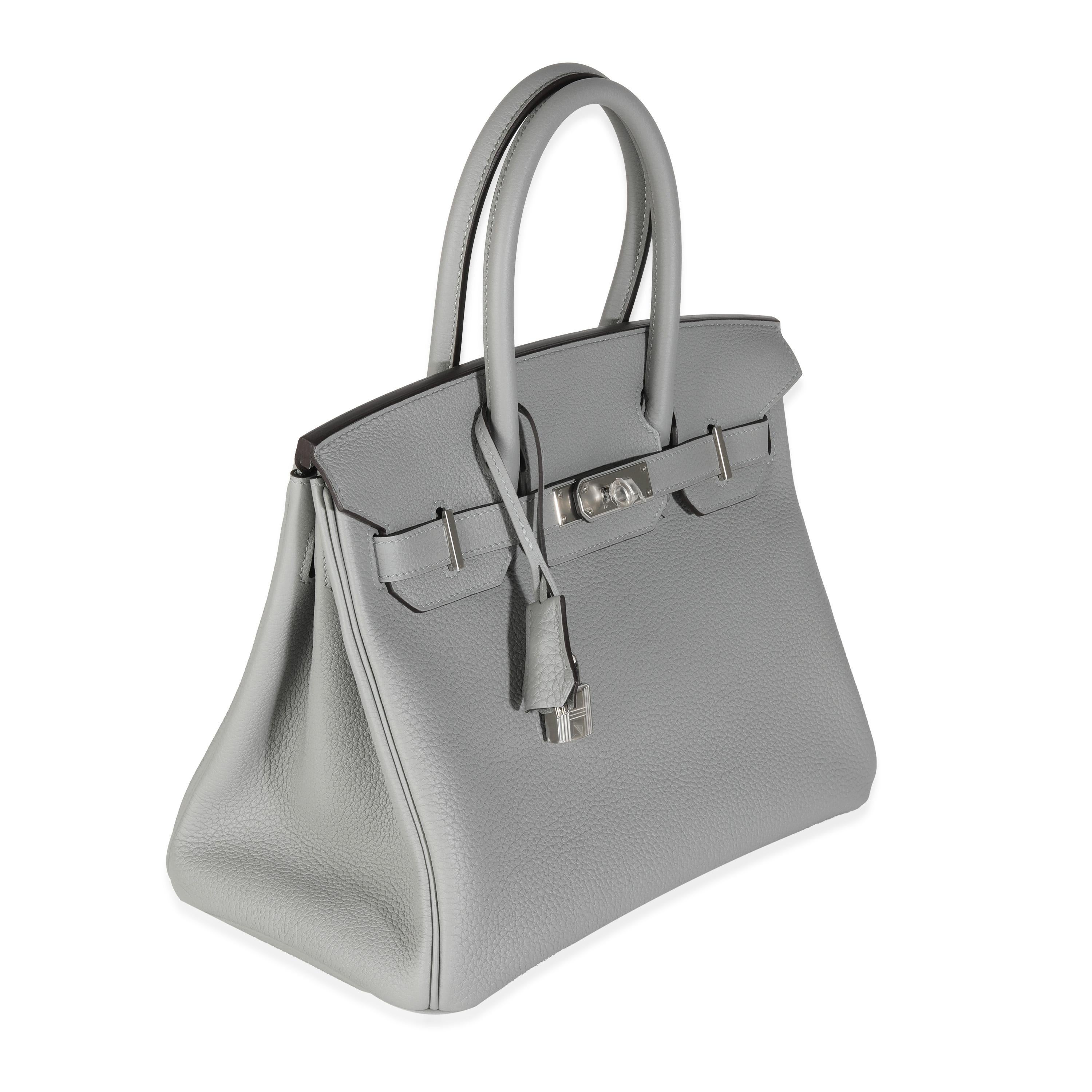 Grigio Hermès Gris Meyer Togo Birkin 30 PHW in vendita