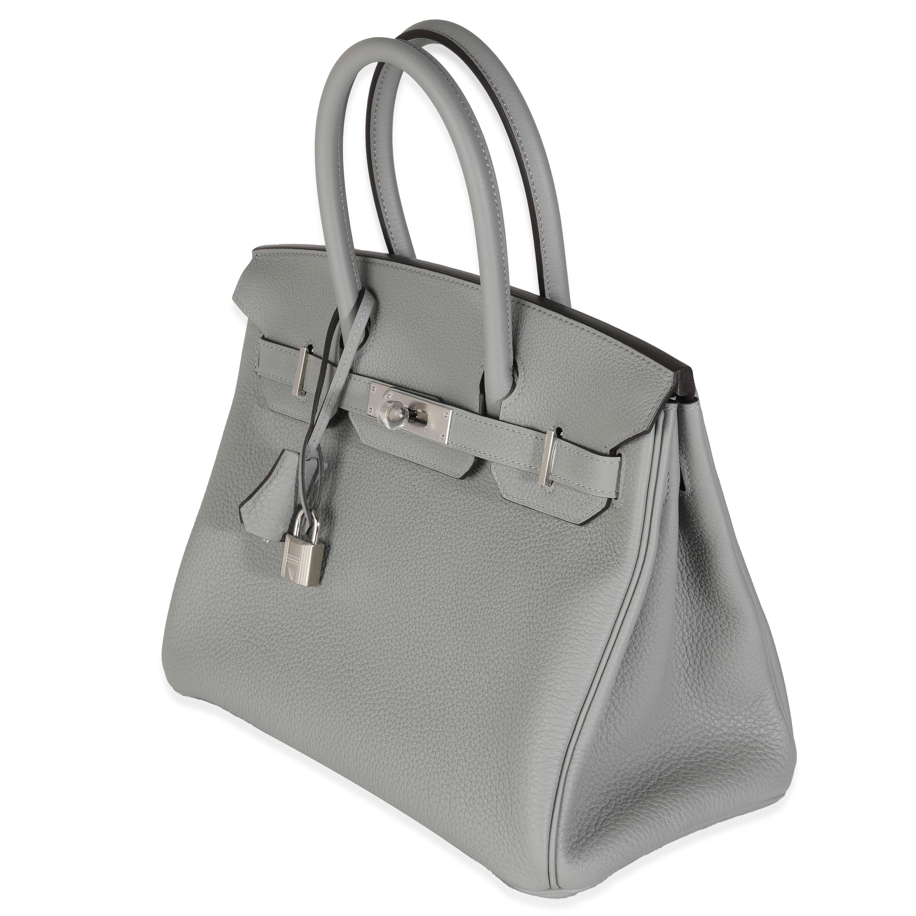 Hermès Gris Meyer Togo Birkin 30 PHW In condizioni ottime in vendita a New York, NY