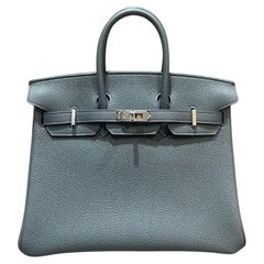 Hermès Gris Misty Birkin 25 Togo Palladium Hardware