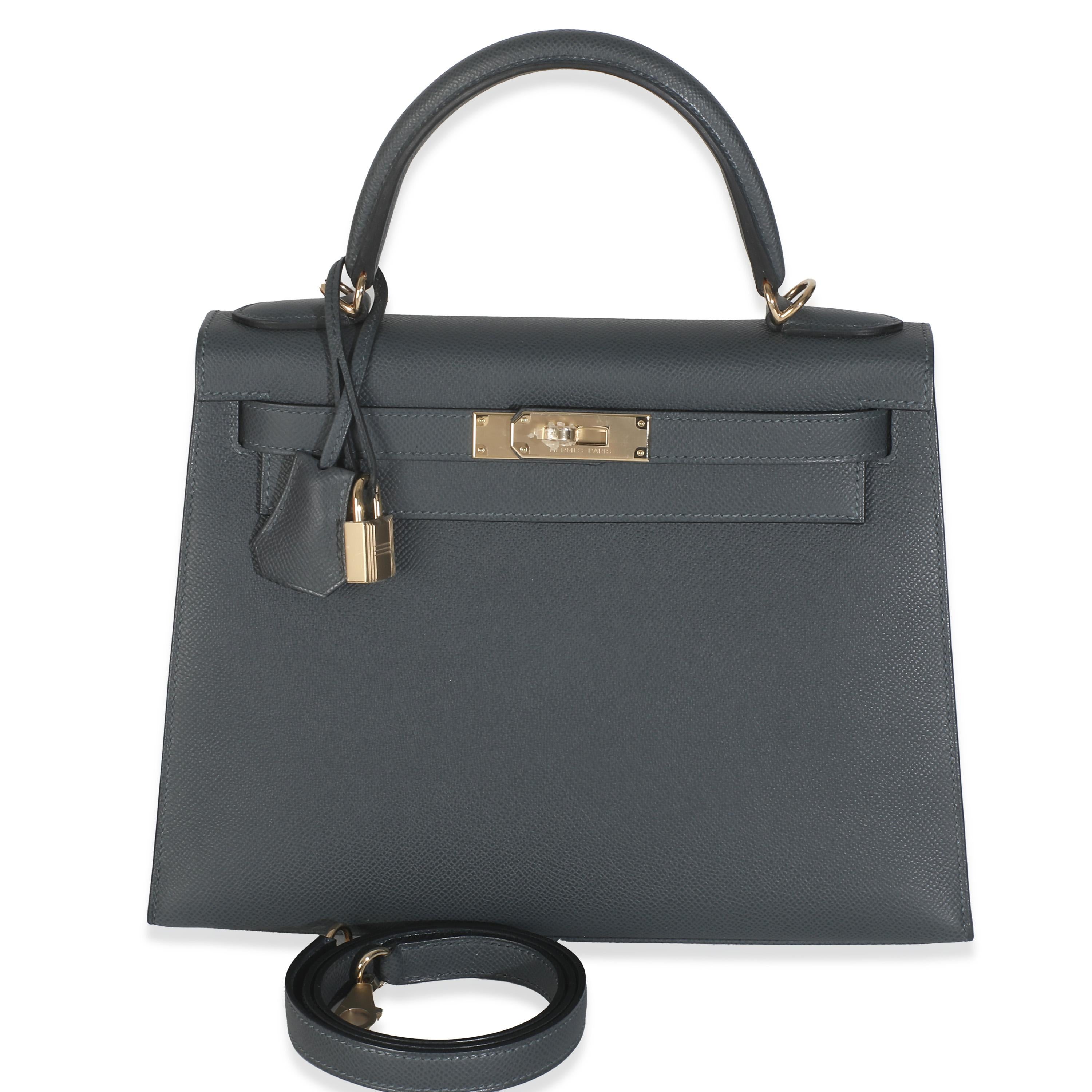 Hermès Gris Misty Epsom Sellier Kelly 28 PBHW For Sale 1