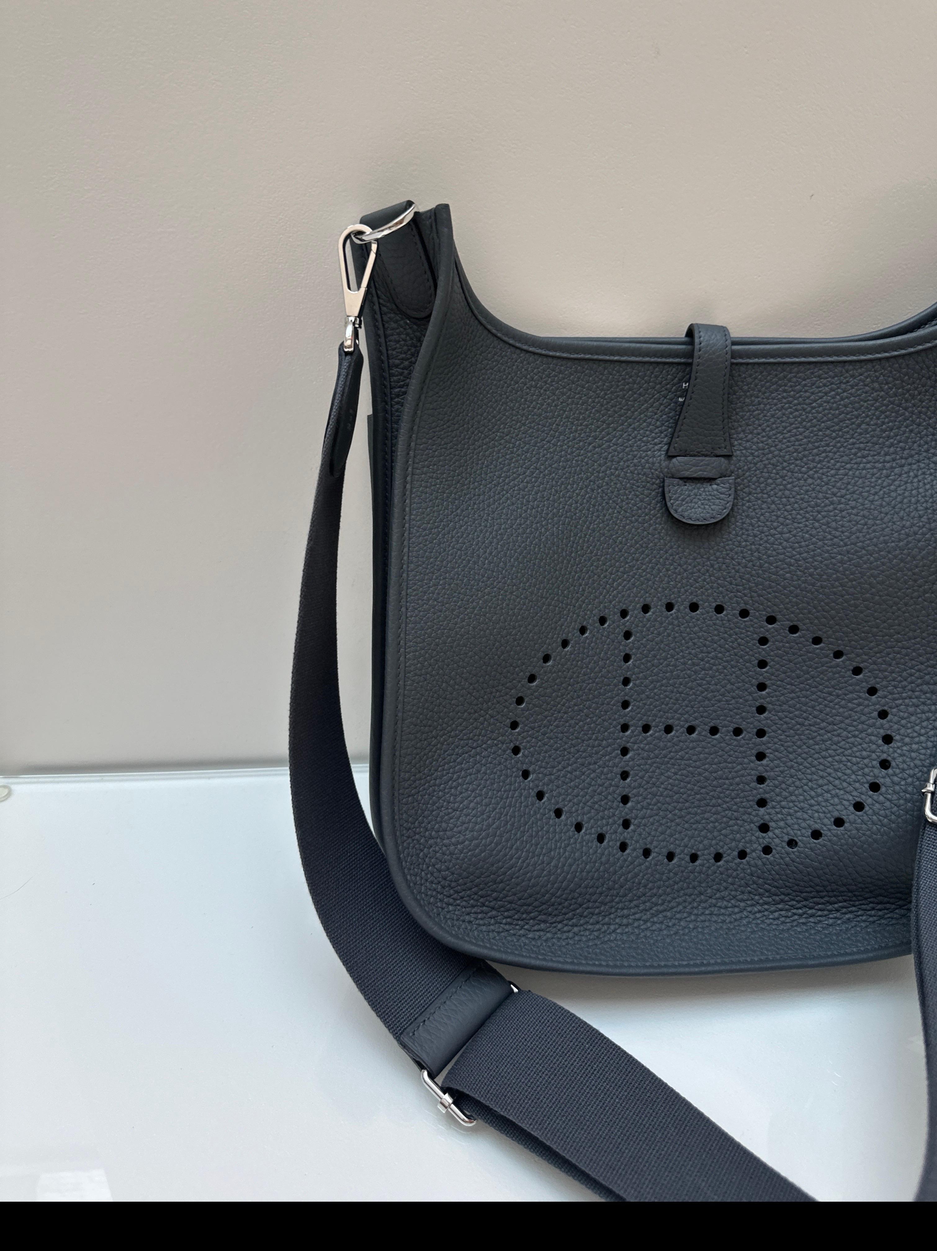 Hermes Gris Misty Evelyne PM Bag For Sale 6