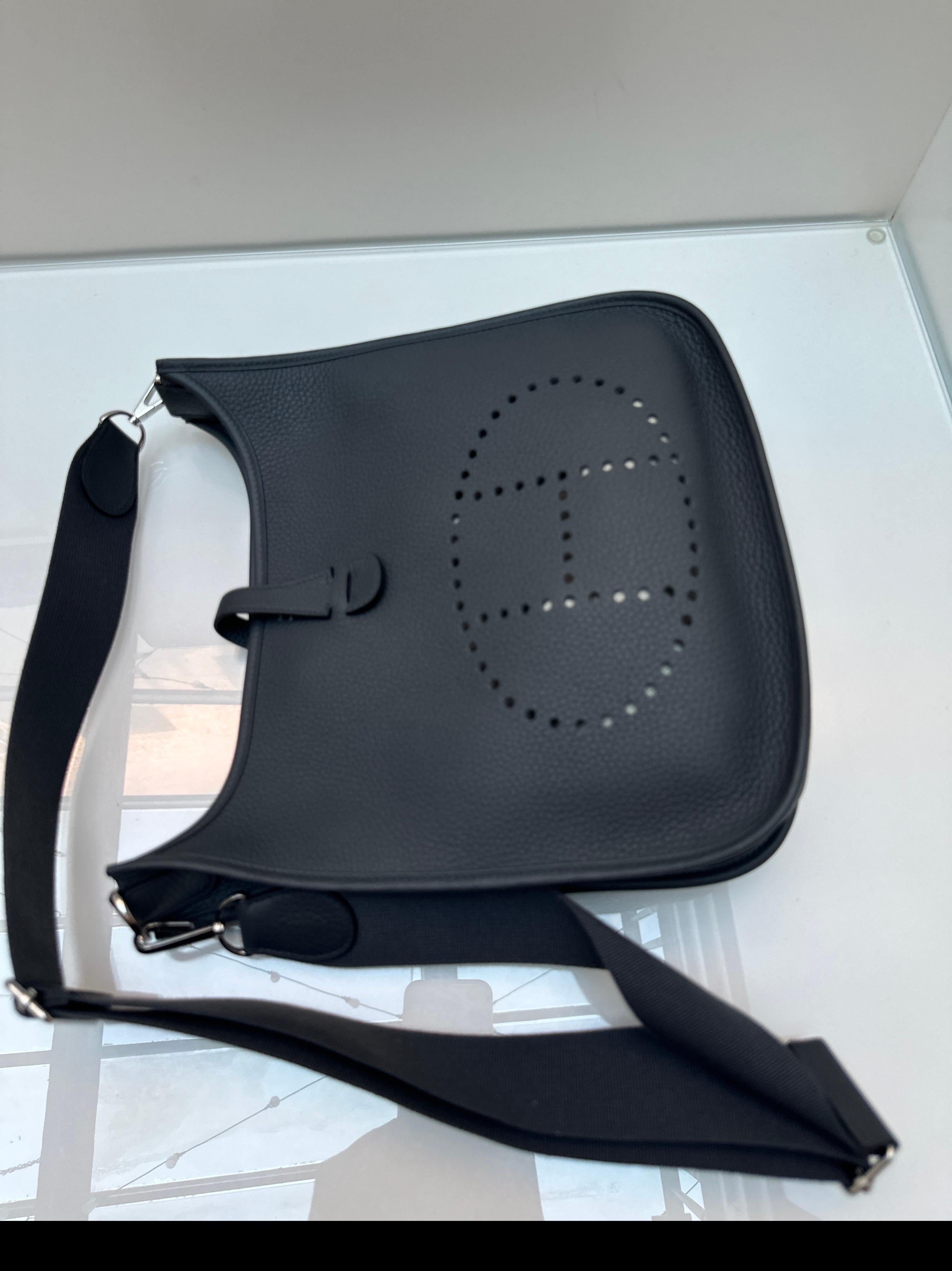 Hermes Gris Misty Evelyne PM Bag For Sale 12