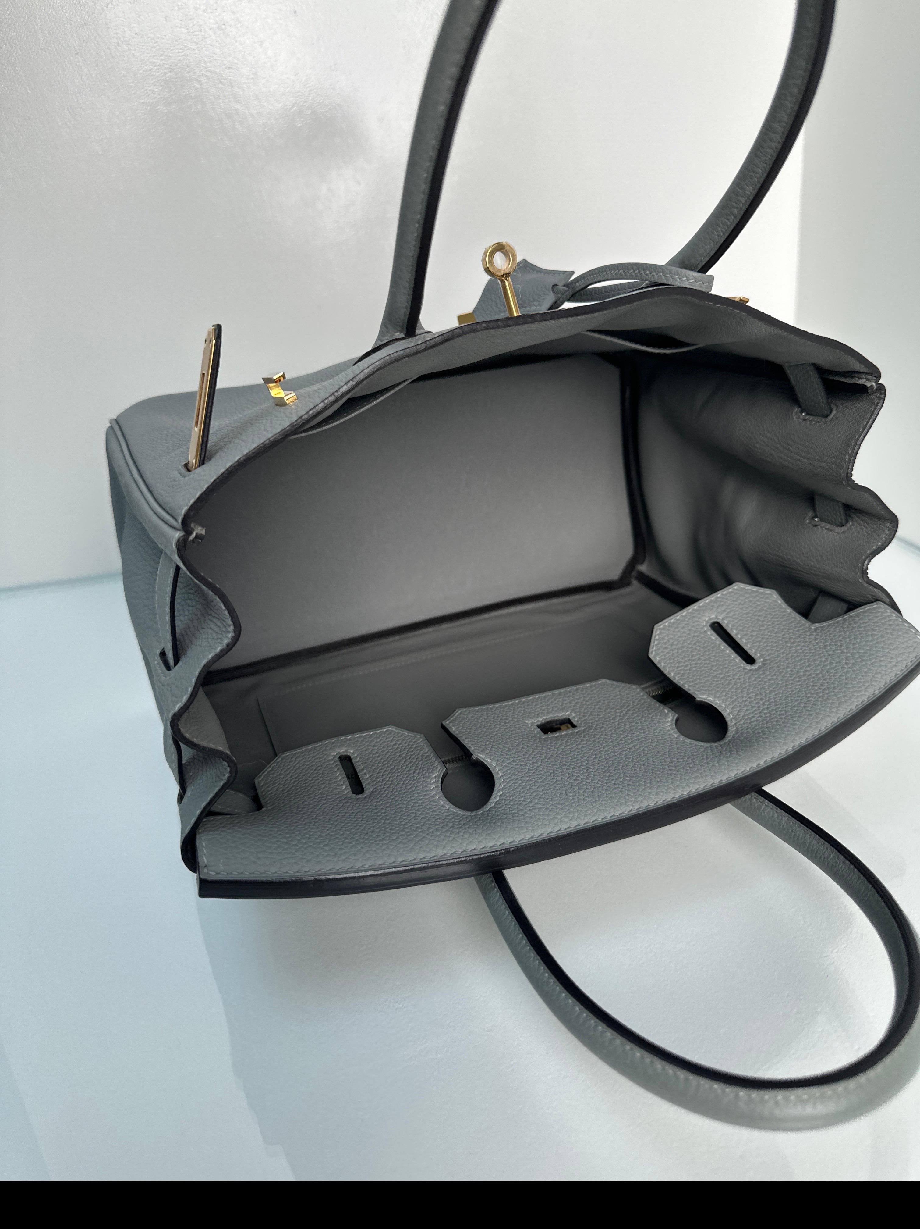 Hermes Gris Mouette Birkin 30 Bag 5