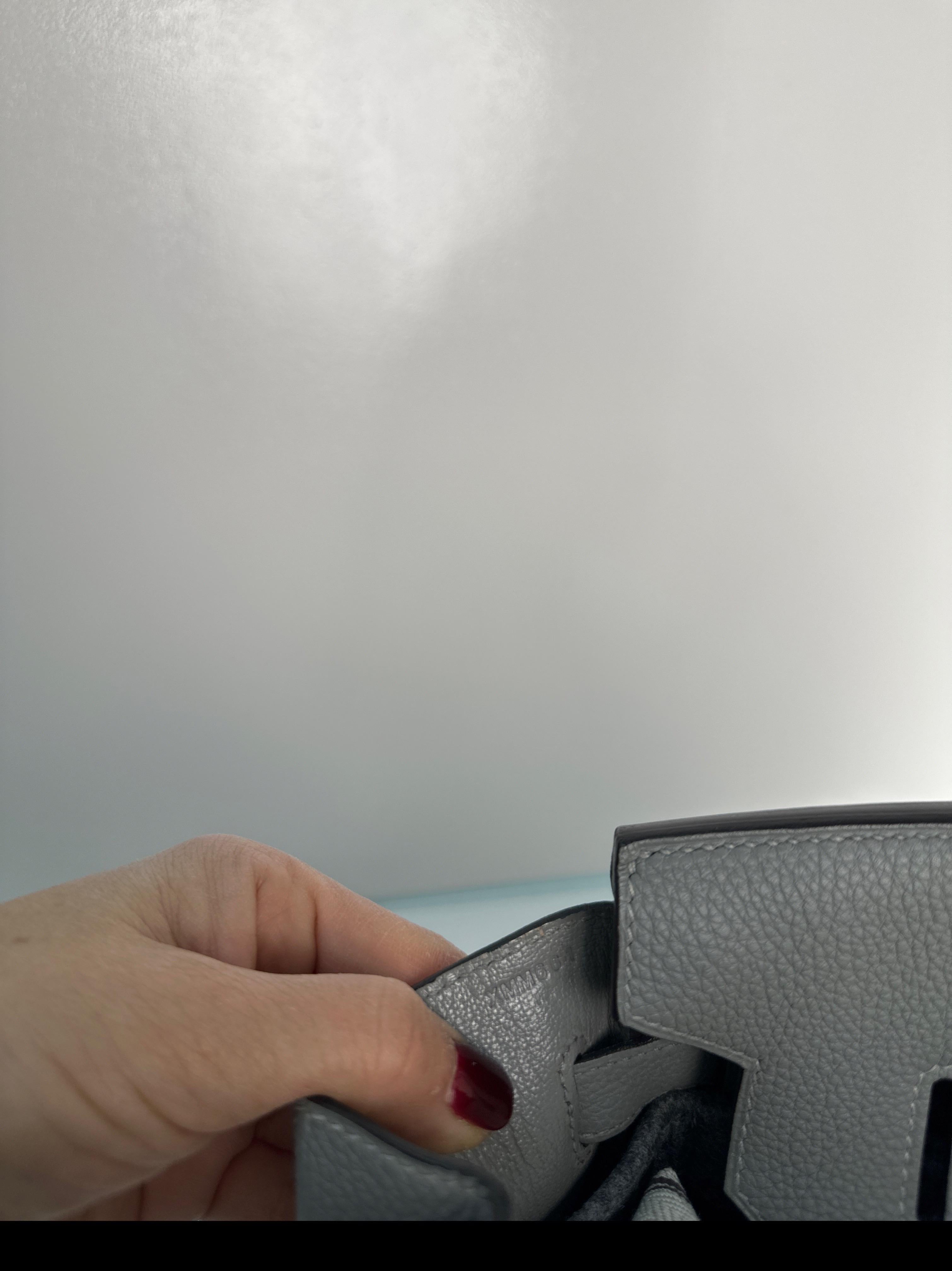 Hermes Gris Mouette Birkin 30 Bag 7
