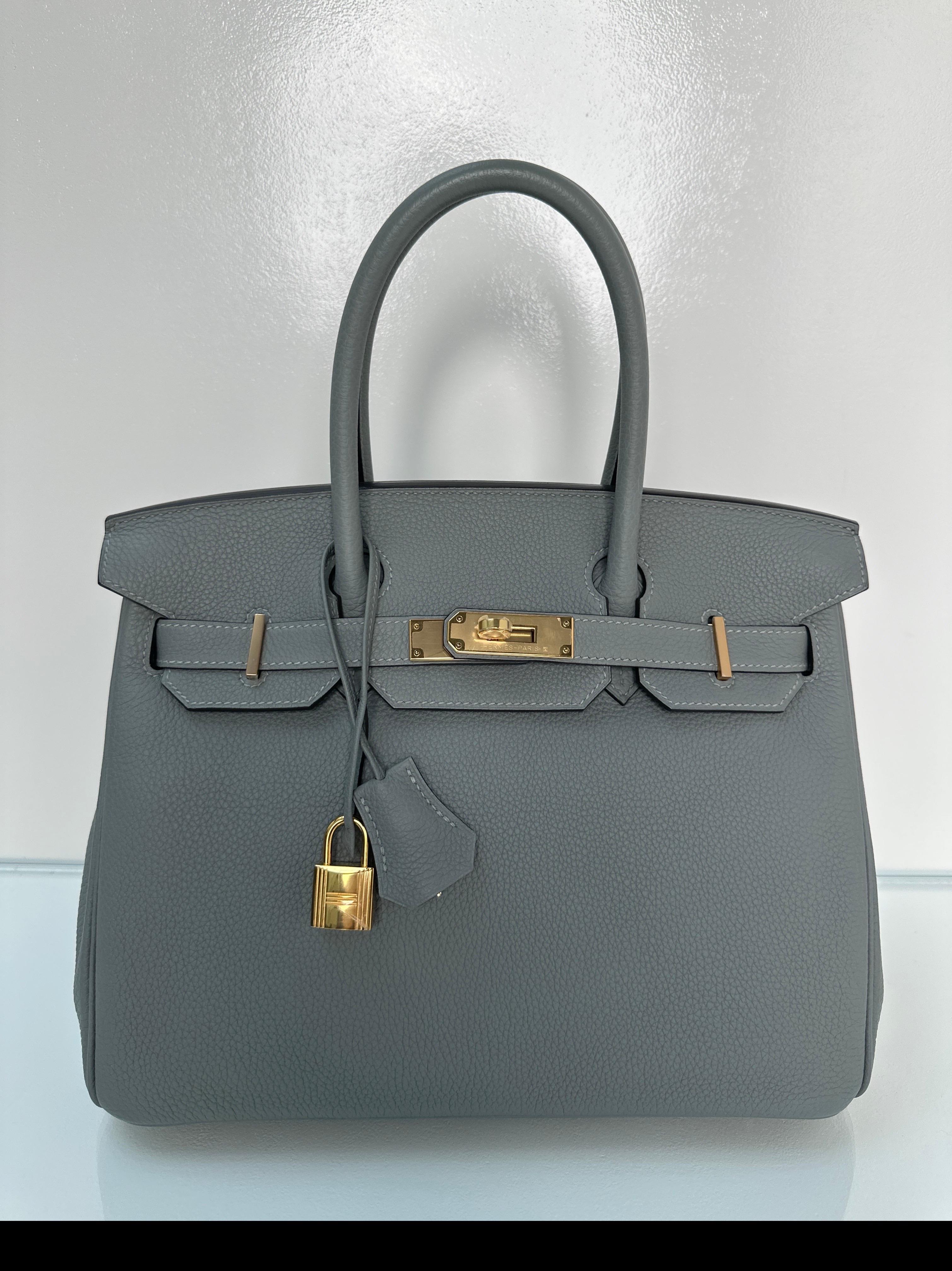 Hermes Gris Mouette Birkin 30 Bag 8