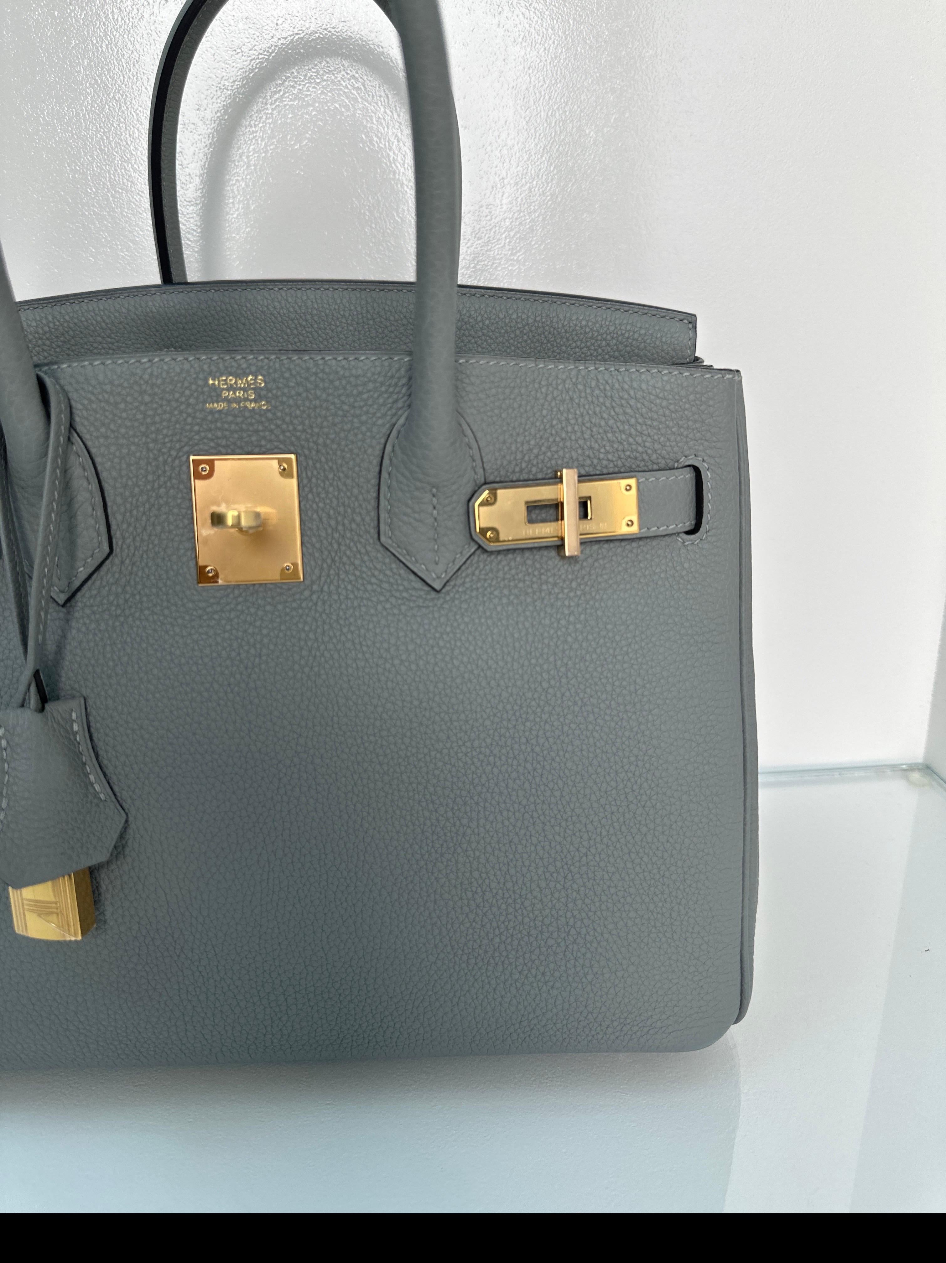 Women's or Men's Hermes Gris Mouette Birkin 30 Bag