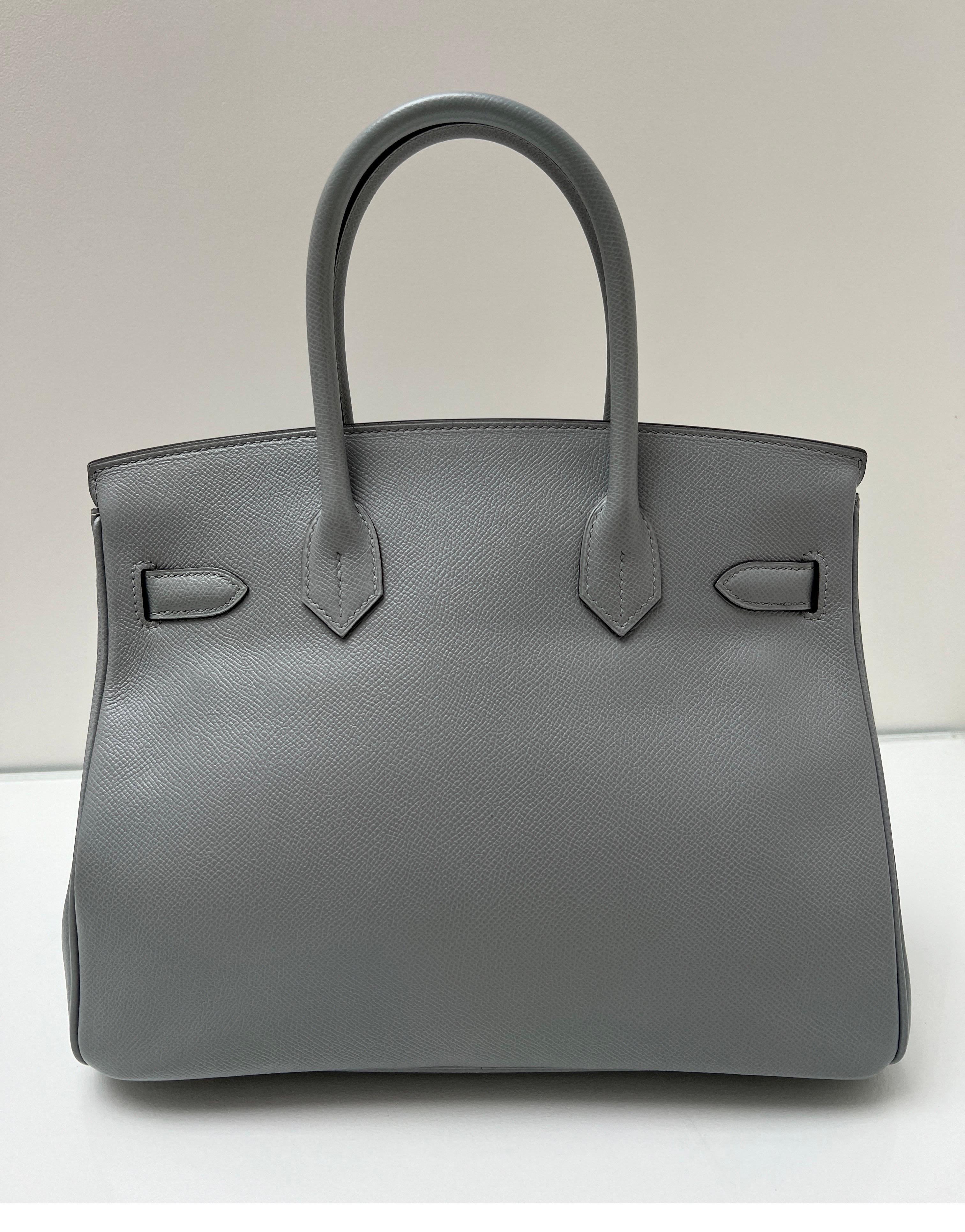 Hermes Gris Mouette Birkin 30 Bag 1