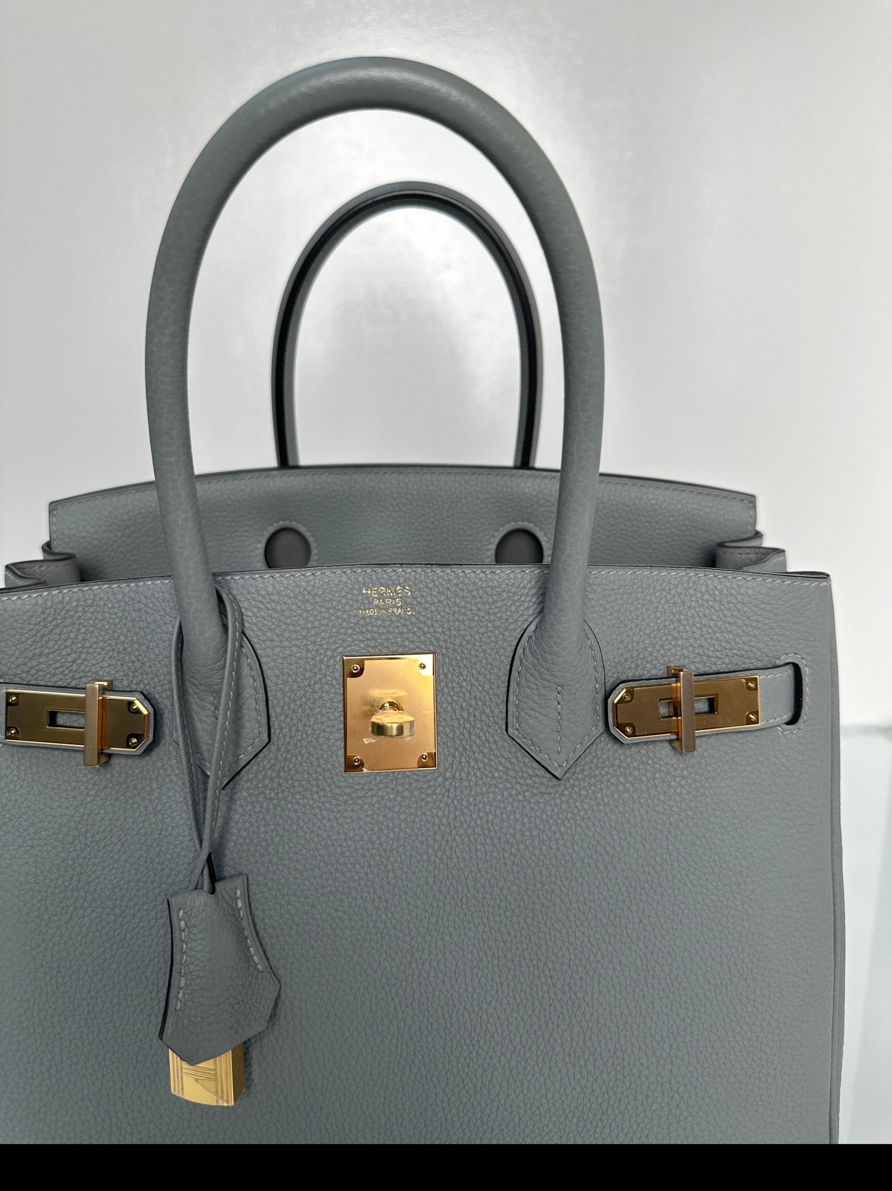 Hermes Gris Mouette Birkin 30 Bag 3