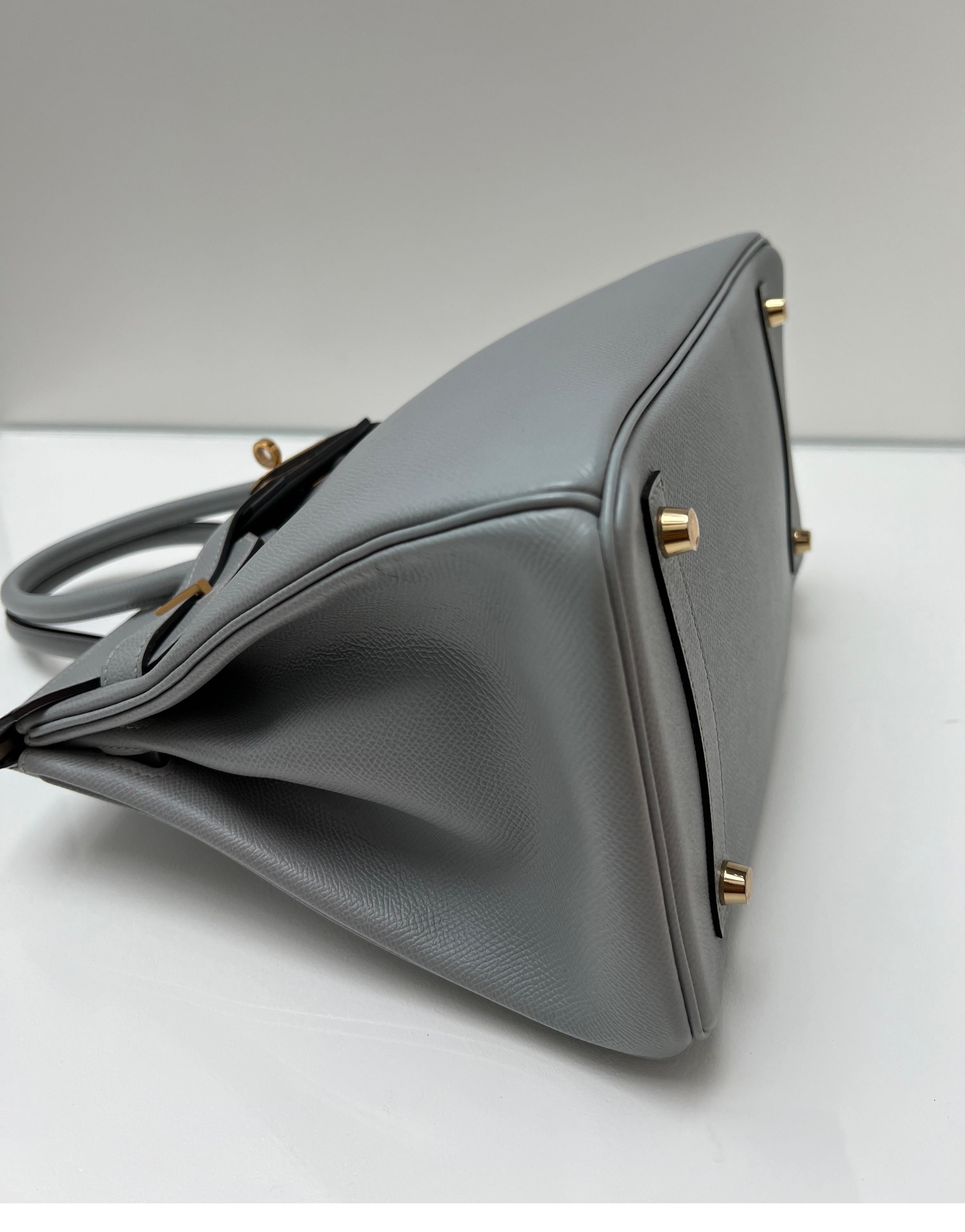 Hermes Gris Mouette Birkin 30 Bag 3