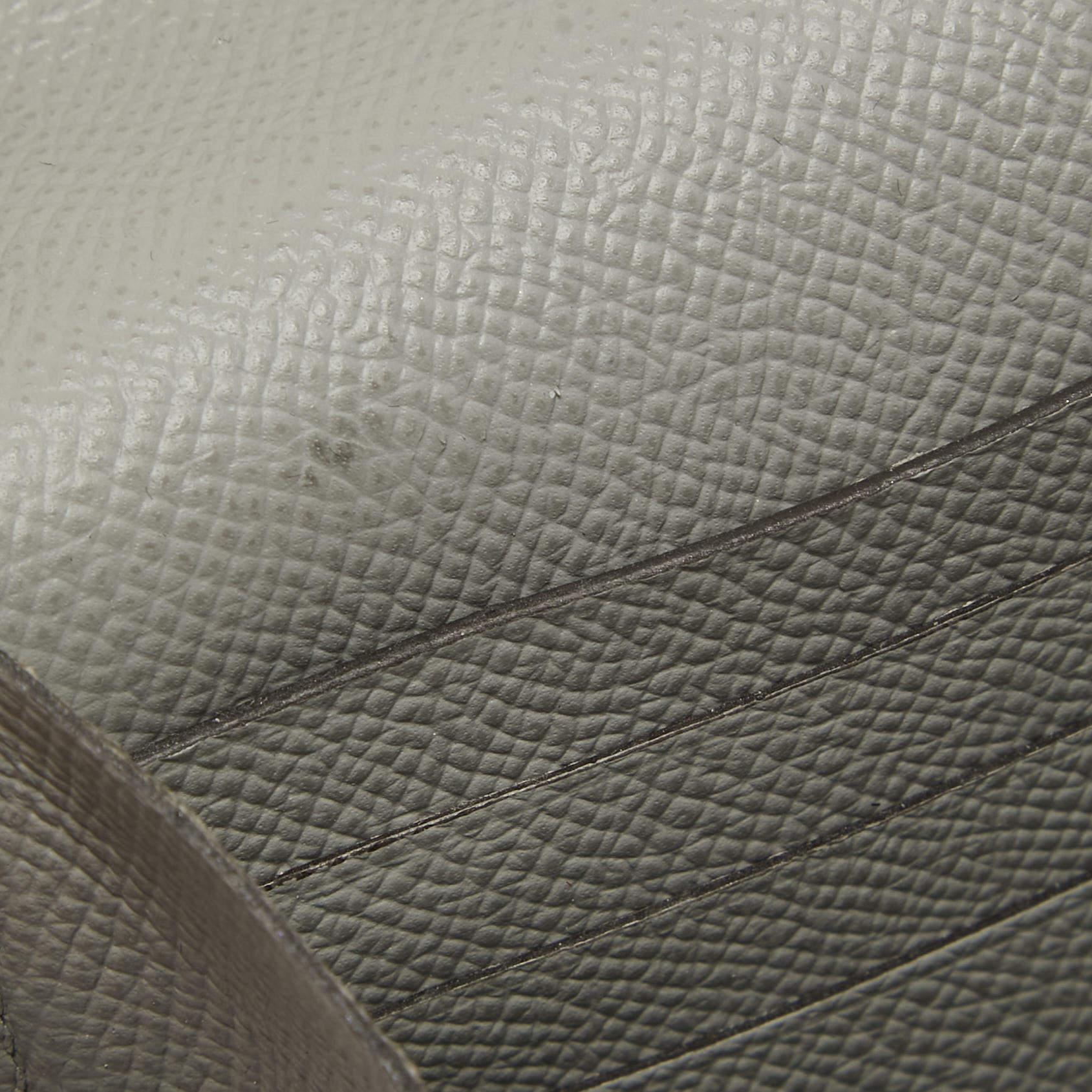 Hermes Gris Mouette Epsom Leather Kelly Classic Wallet For Sale 6