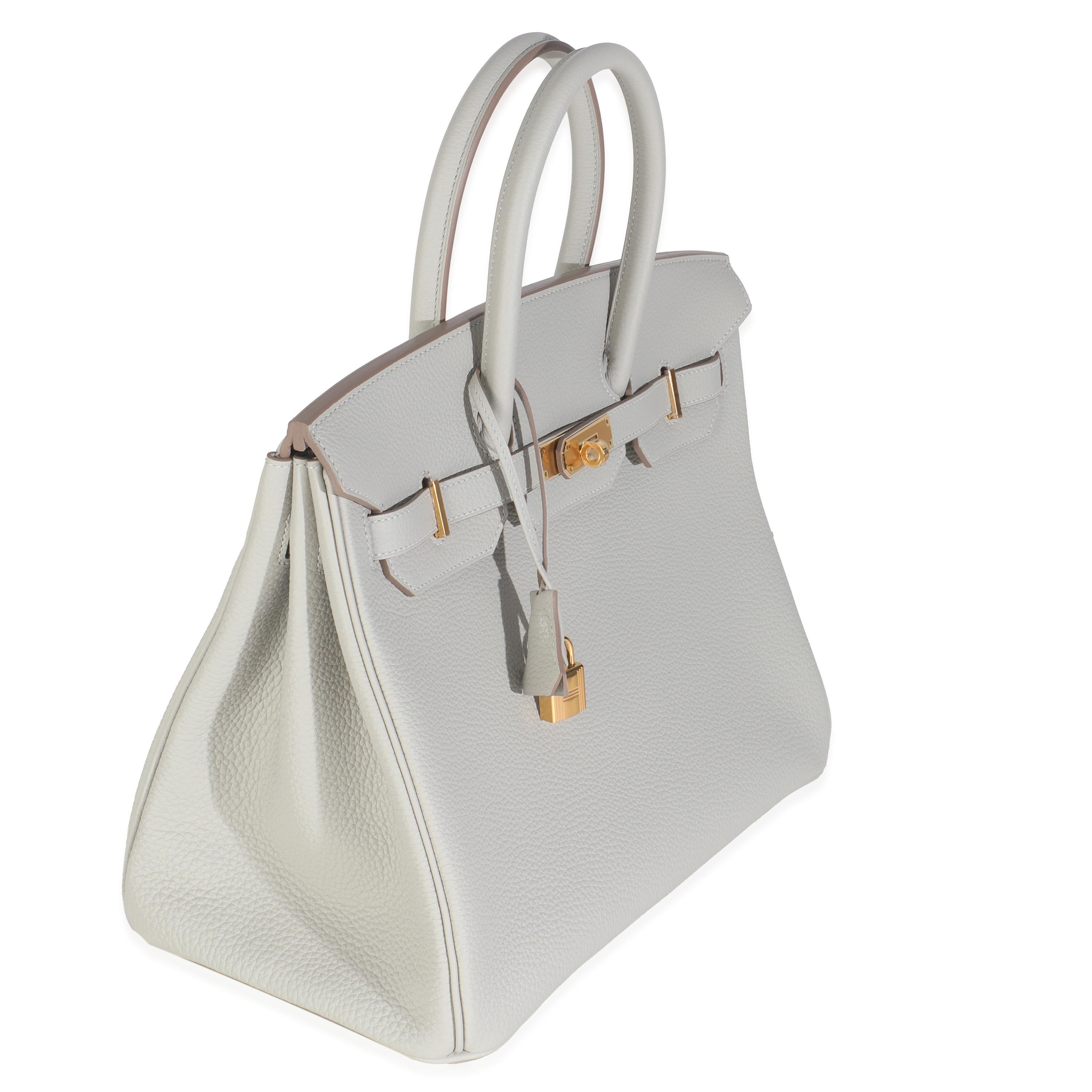 Hermès Gris Neve Togo Birkin 35 GHW in vendita 1