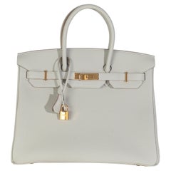 Hermès Gris Neve Togo Birkin 35 GHW