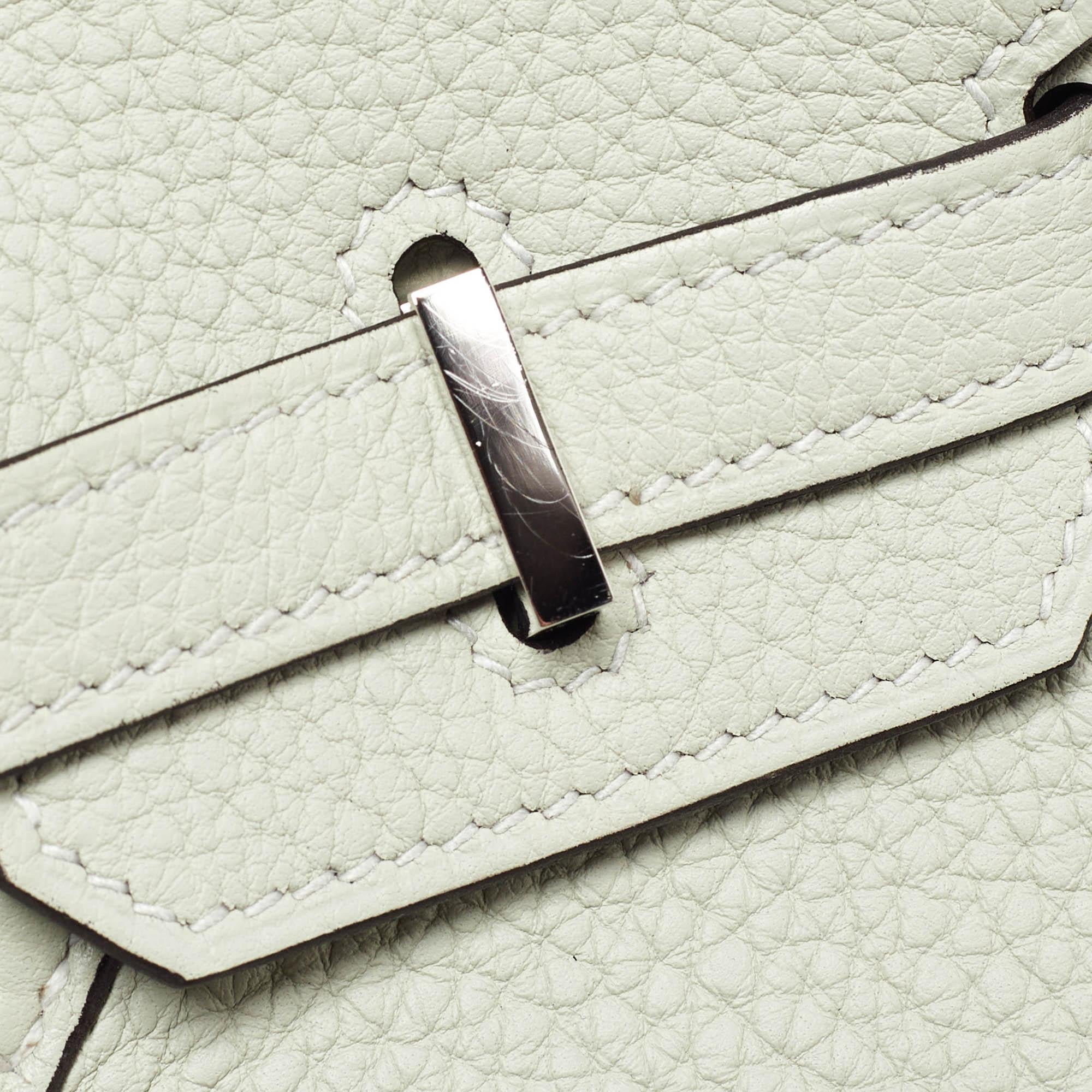Hermès Gris Neve Togo Leather Silver Finish Birkin 25 Bag For Sale 1
