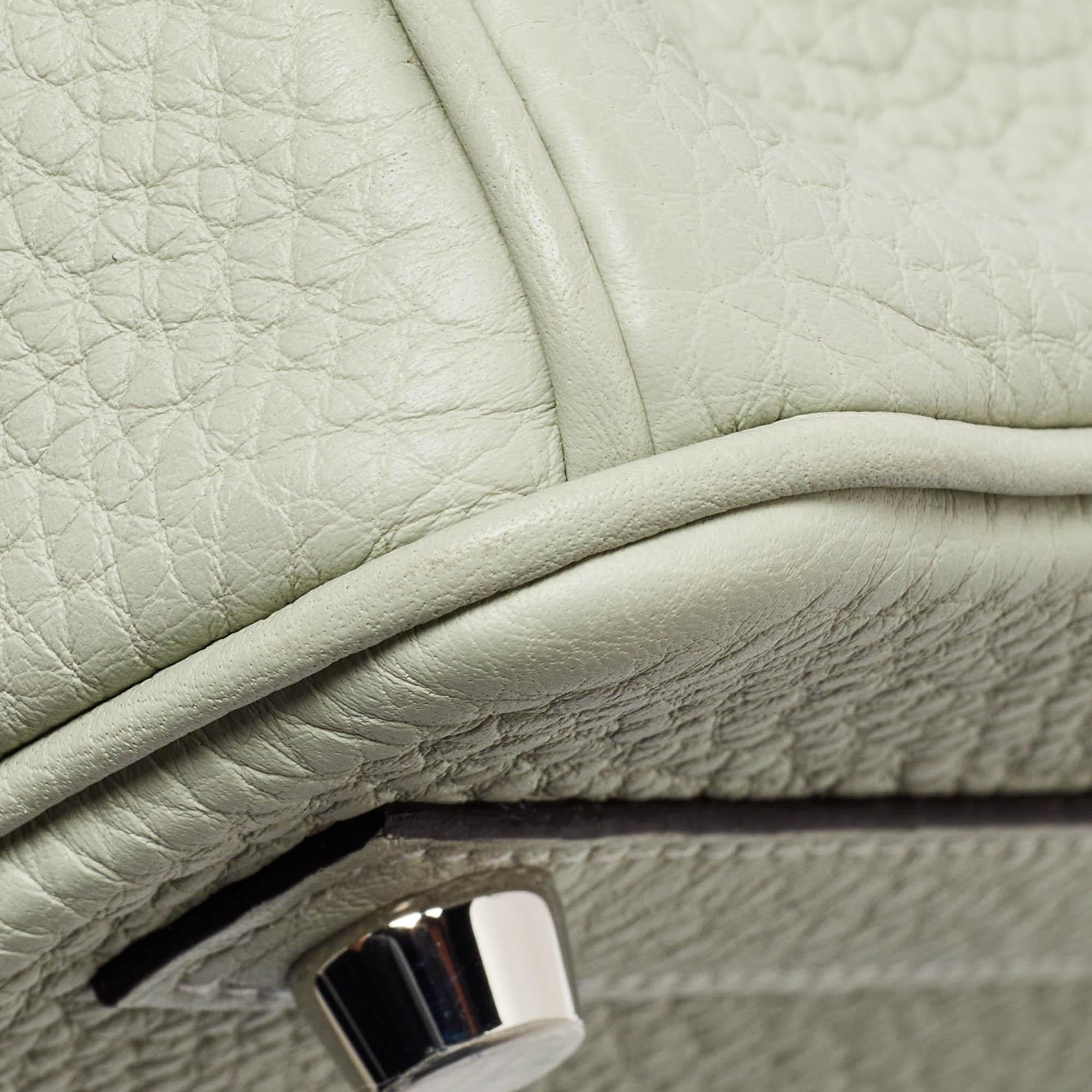 Hermès Gris Neve Togo Leather Silver Finish Birkin 25 Bag For Sale 2