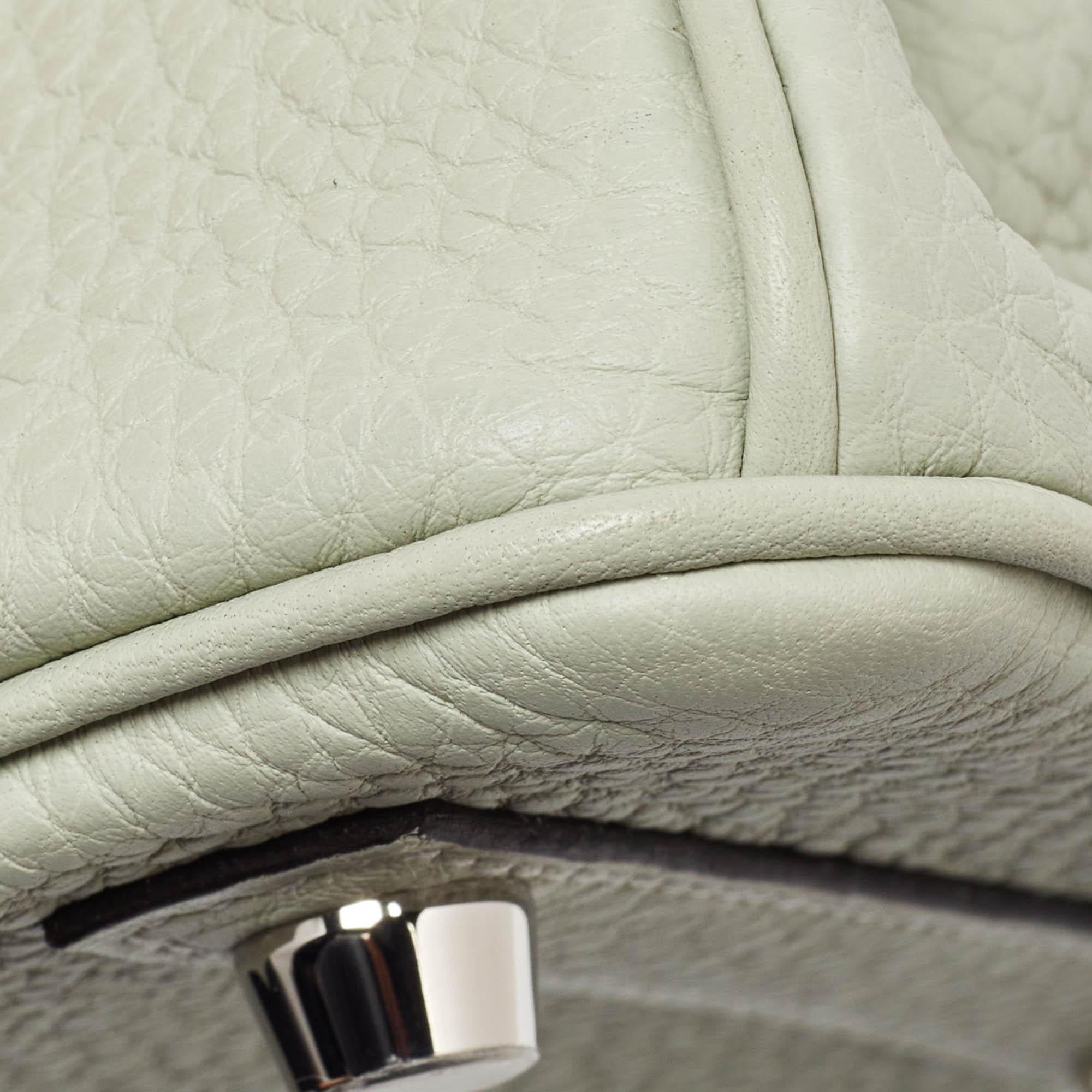 Hermès Gris Neve Togo Leather Silver Finish Birkin 25 Bag For Sale 3