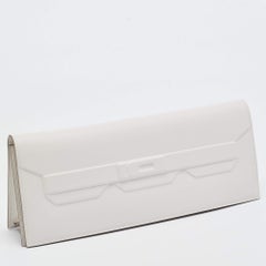 Hermès Gris Pale Swift Leather Birkin Shadow Clutch