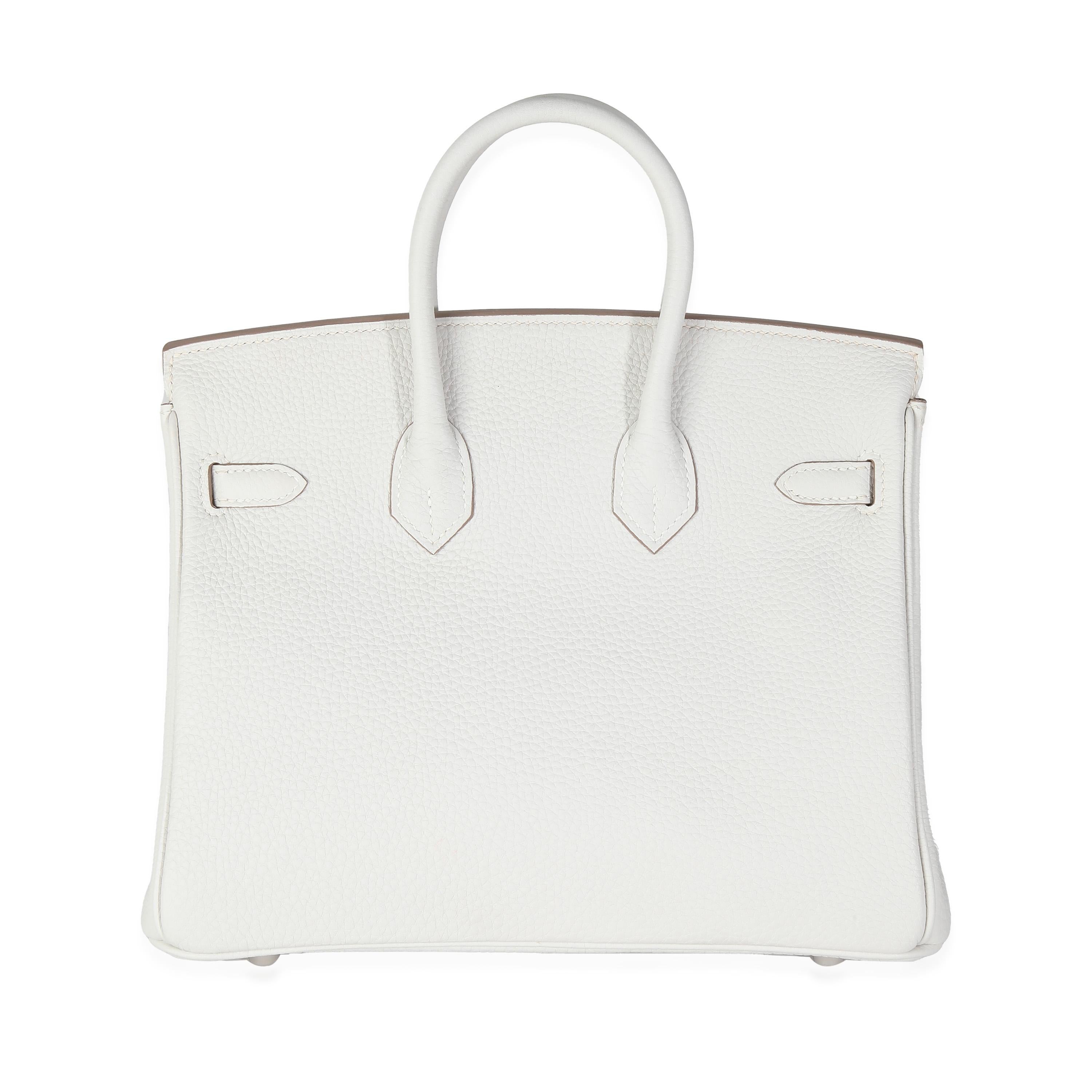 Women's or Men's Hermès Gris Pale Togo Birkin 25 PHW