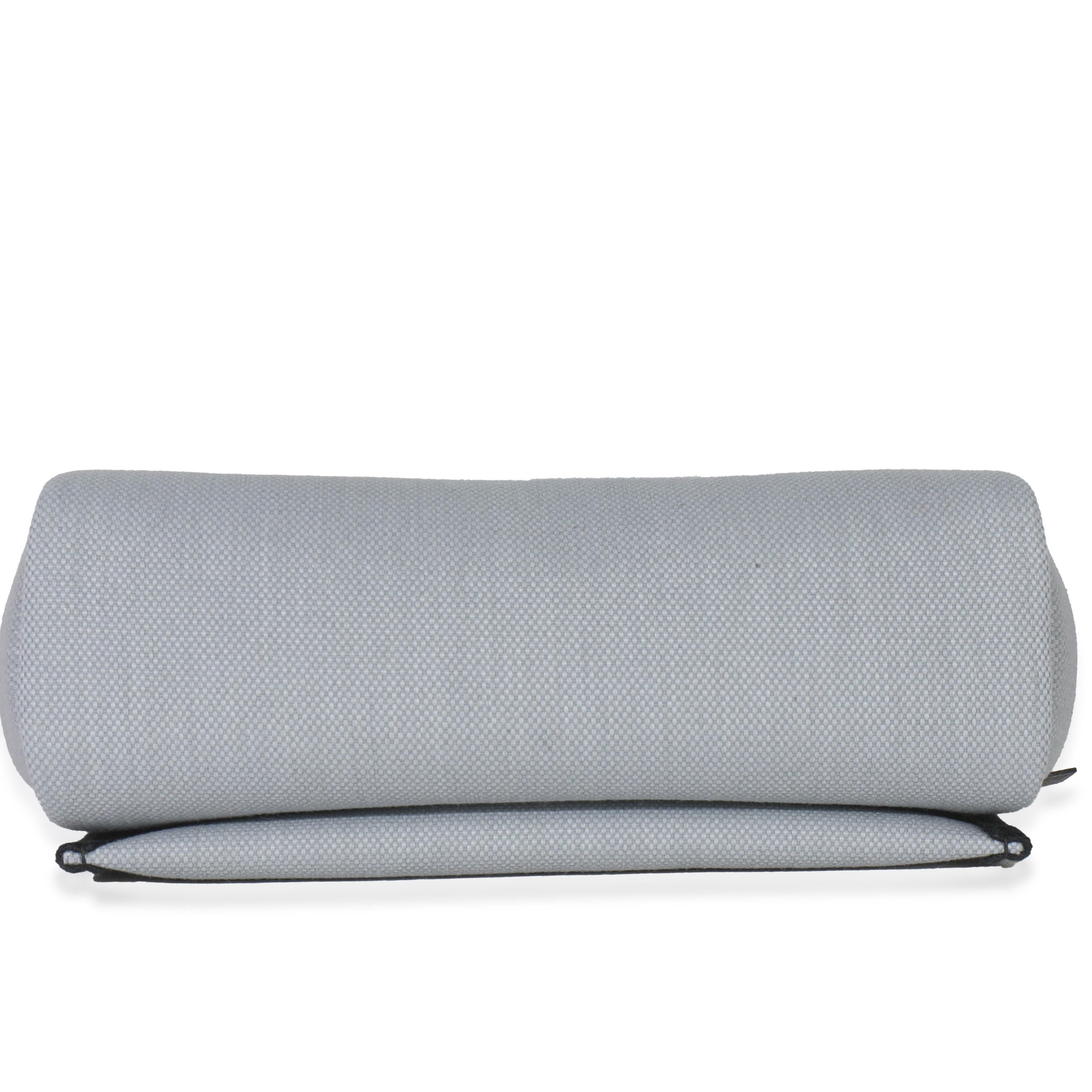 Hermès Gris Pantin Nero Military Toile Vache Hunter Herbag Zip Retourne 20 PHW in vendita 4