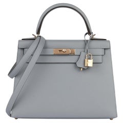 Hermès Gris Pantin Veau Madame Leather Kelly 28cm Sellier Hermès Gris Pantin Veau Madame Leather Kelly 28cm Sellier