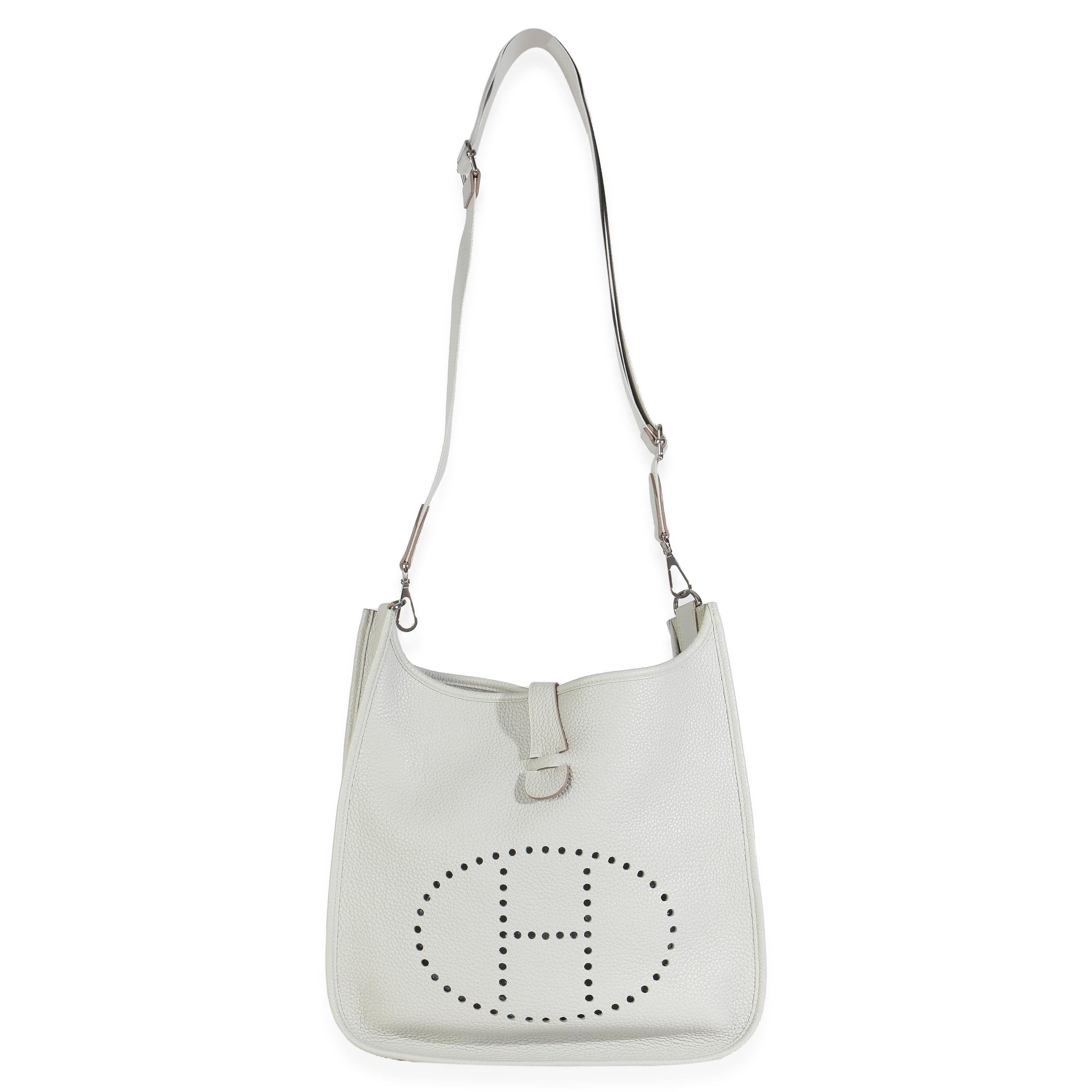 Hermès Gris Perle Clemence Evelyne III 29 PHW in vendita 1