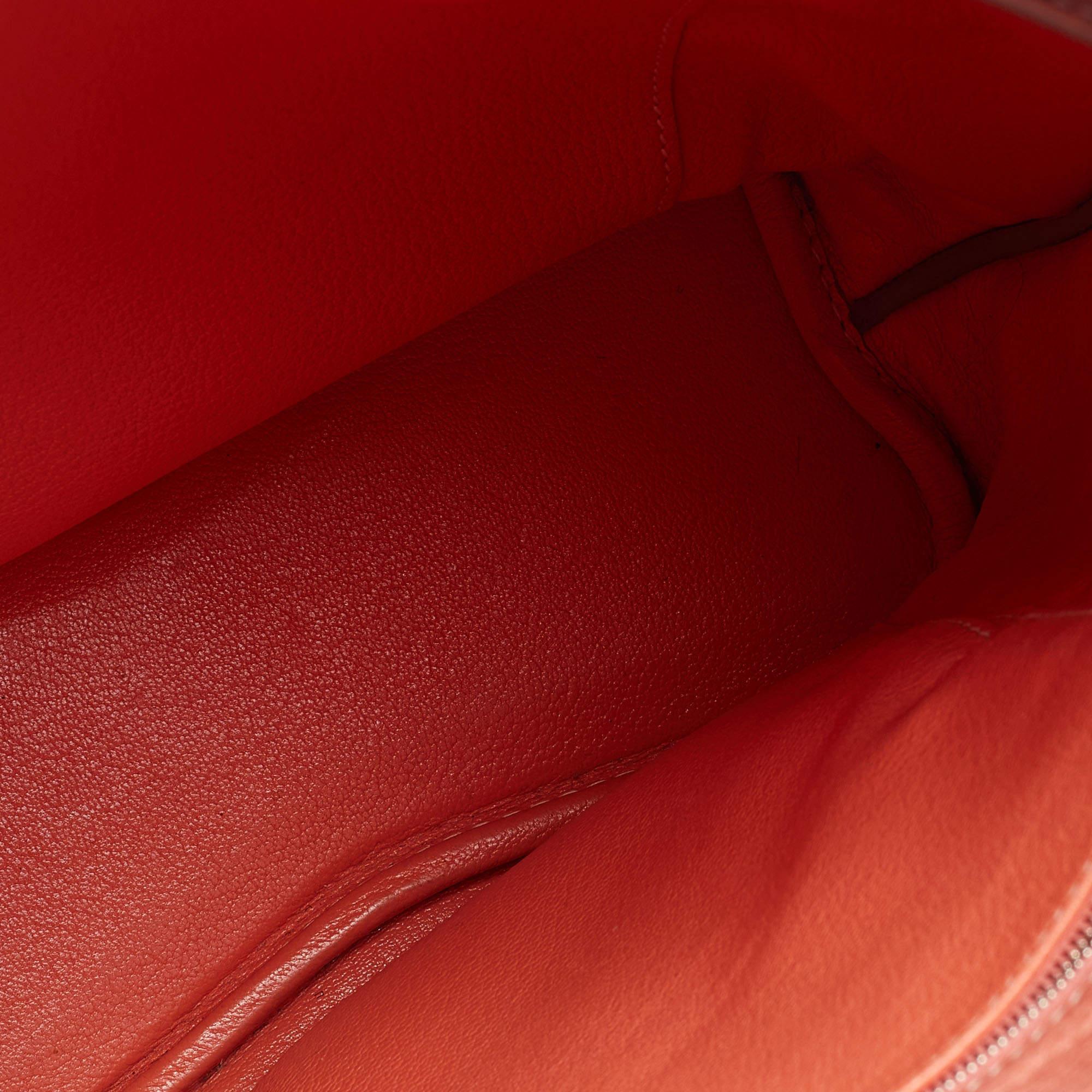 Hermes Gris Perle/Crevette Leather So Kelly 22 Bag 6