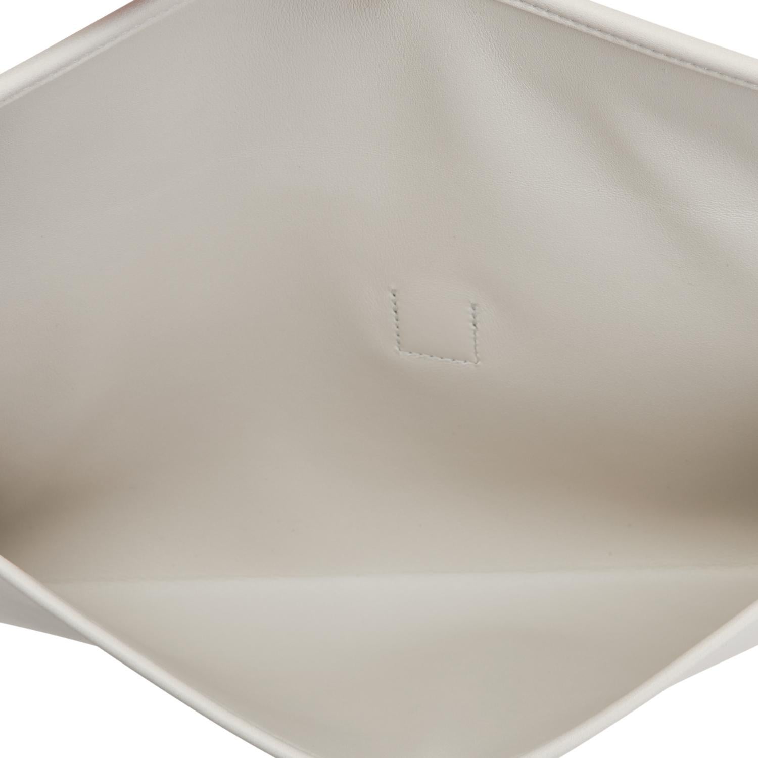 Women's or Men's Hermes Gris Perle Pearl Grey Jige Elan Clutch Bag 29cm Superb