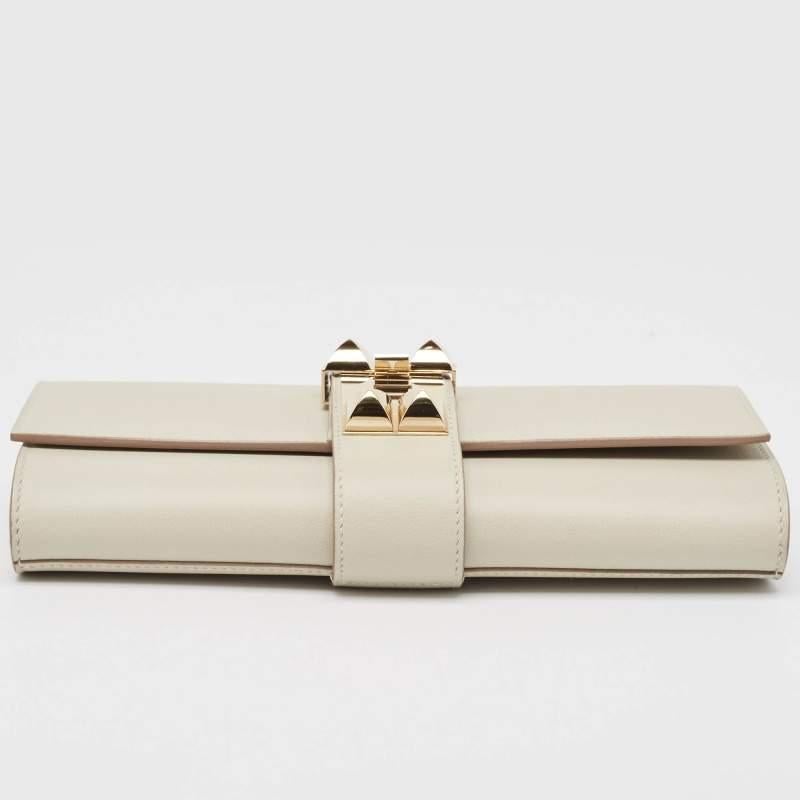 Hermès Gris Perle Swift Leather Medor Clutch 23 2
