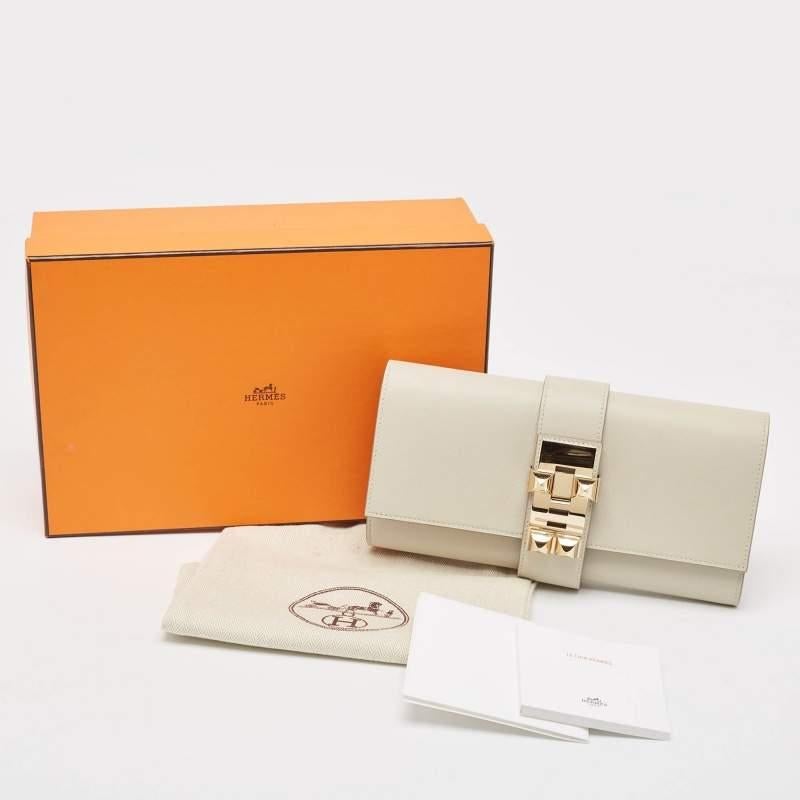 Hermès Gris Perle Swift Leather Medor Clutch 23 4