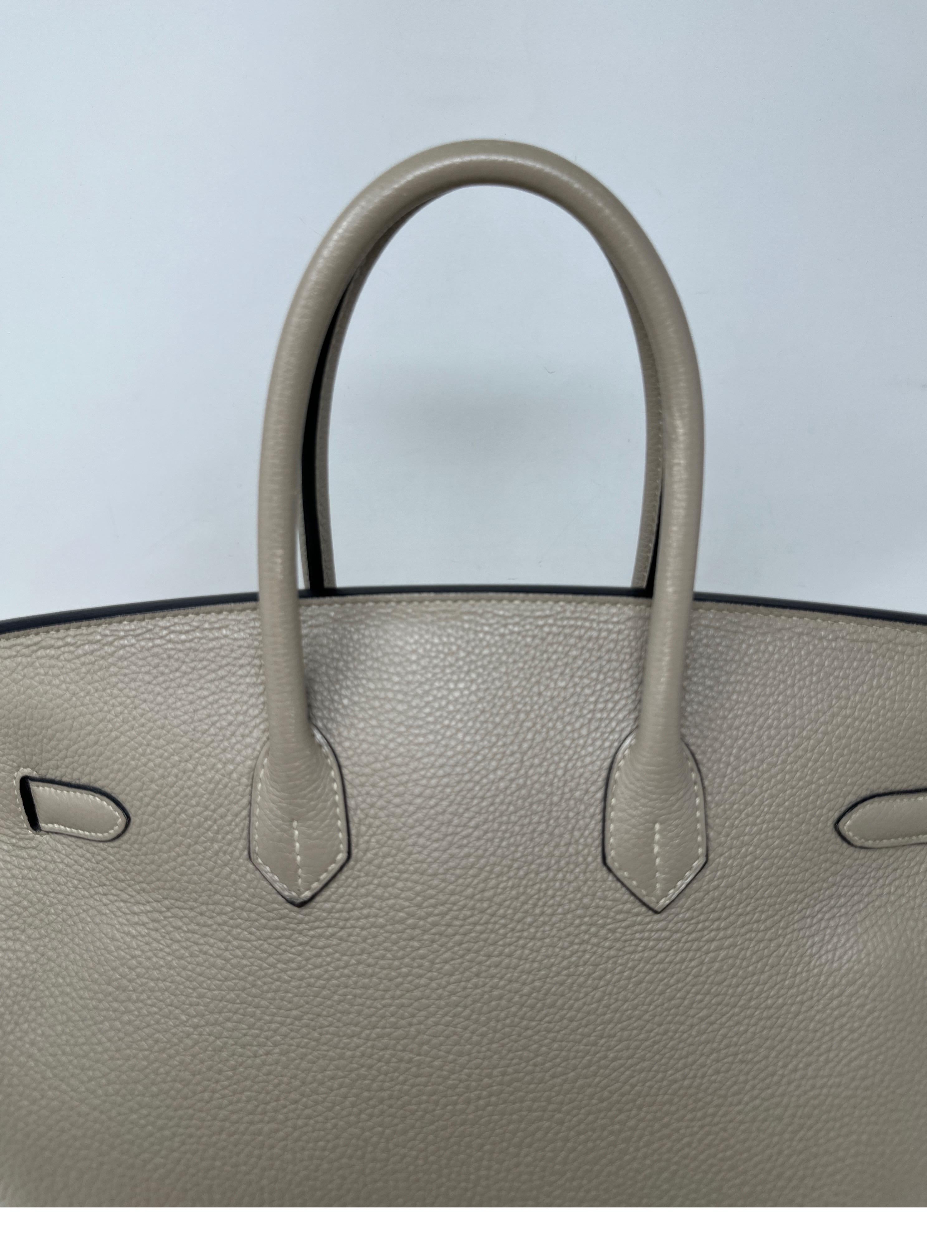 Hermes Gris Tourterelle Birkin 35 Bag 8