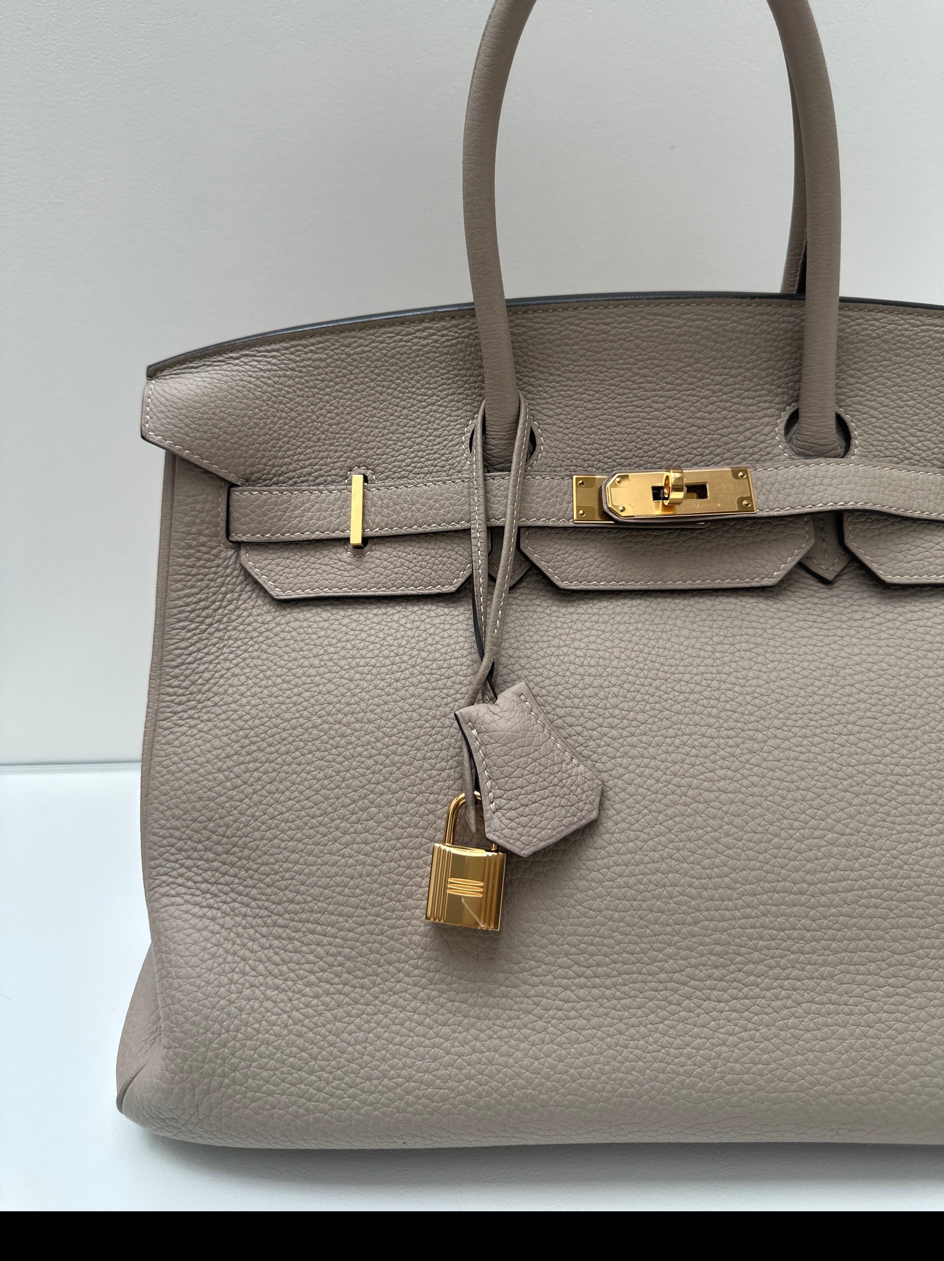 Hermes Gris Tourterelle Birkin 35 Bag 8