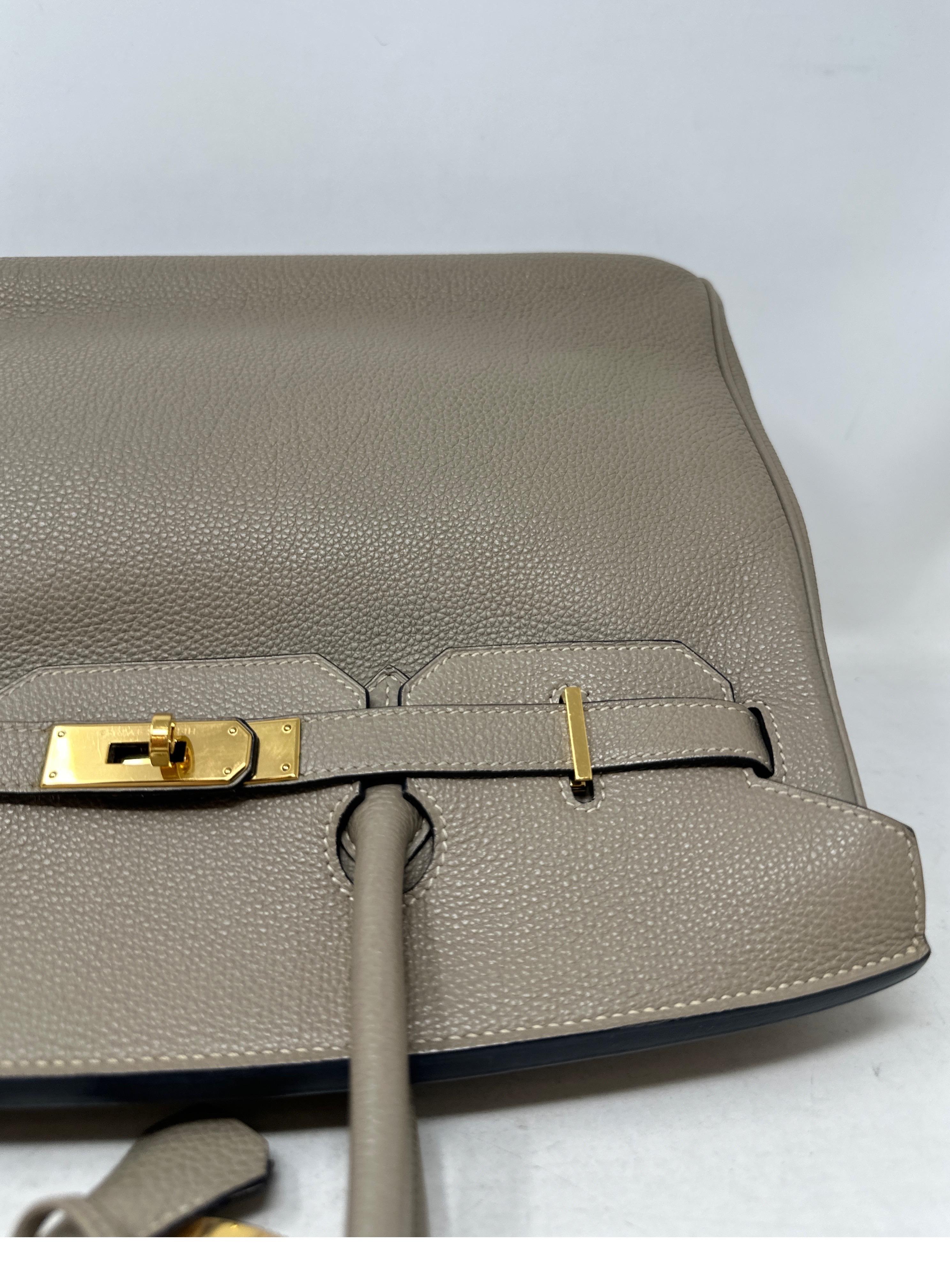Hermes Gris Tourterelle Birkin 35 Bag 9